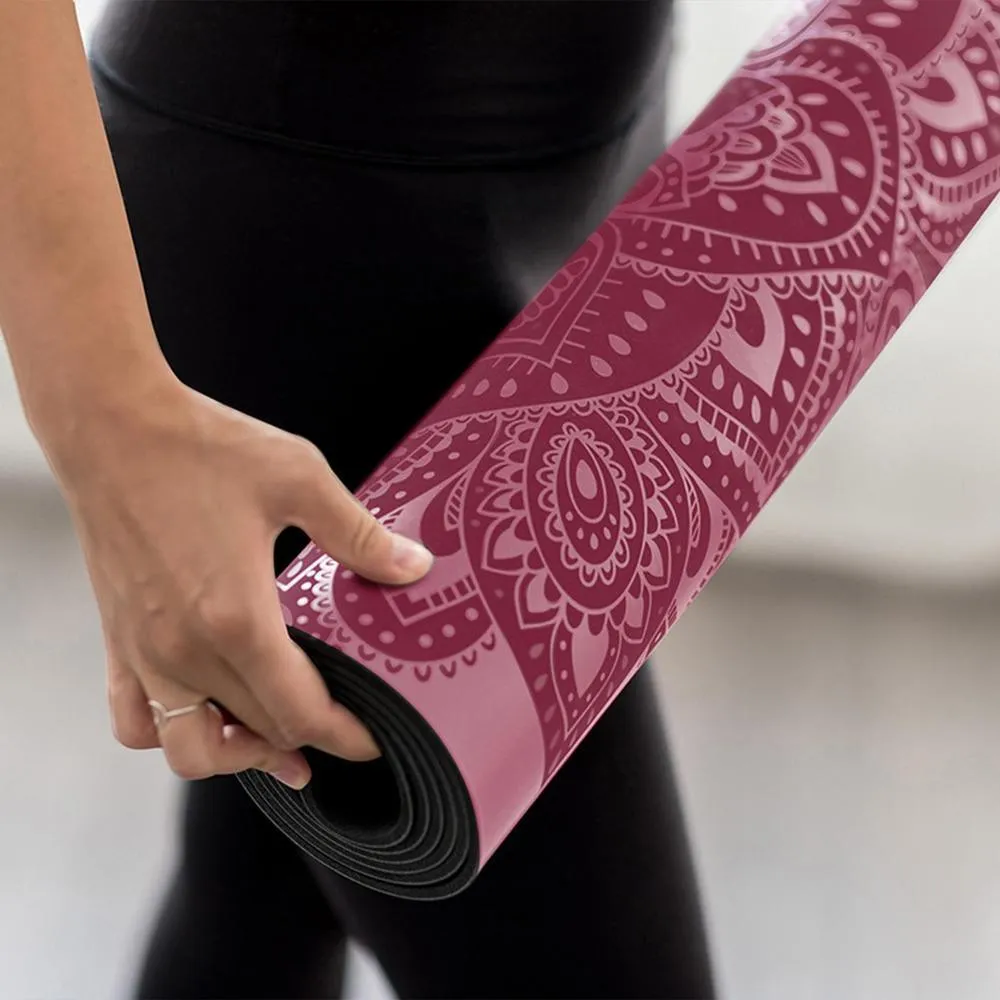 Infinity Yoga Mat - 5mm - Mandala Rose - The Best Yoga Mat provides great support