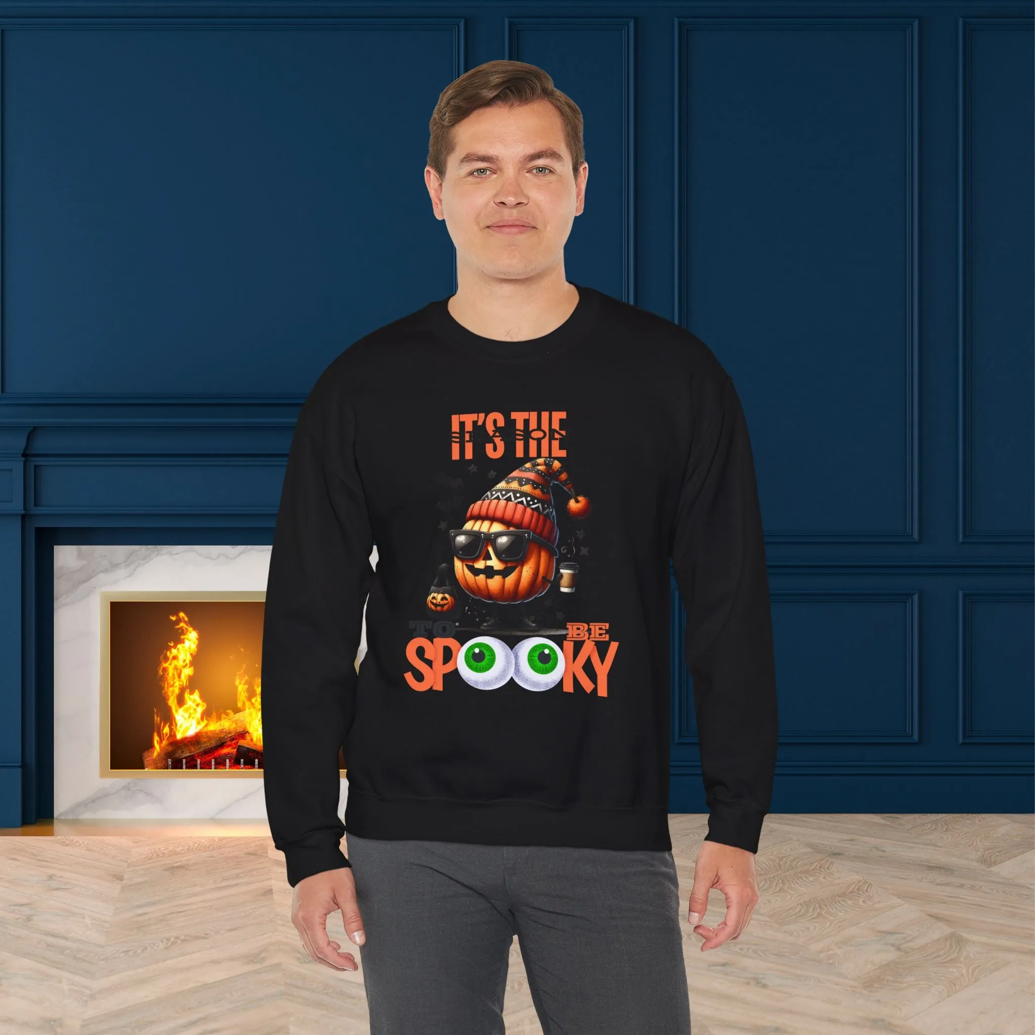 It's Time To Be Spooky Halloween Sweatshirt, Happy Halloween Sweatshirt - Unisex Heavy Blend Crewneck, Halloween Sweatshirt, Cute Spooky Ghost sweatshirt.