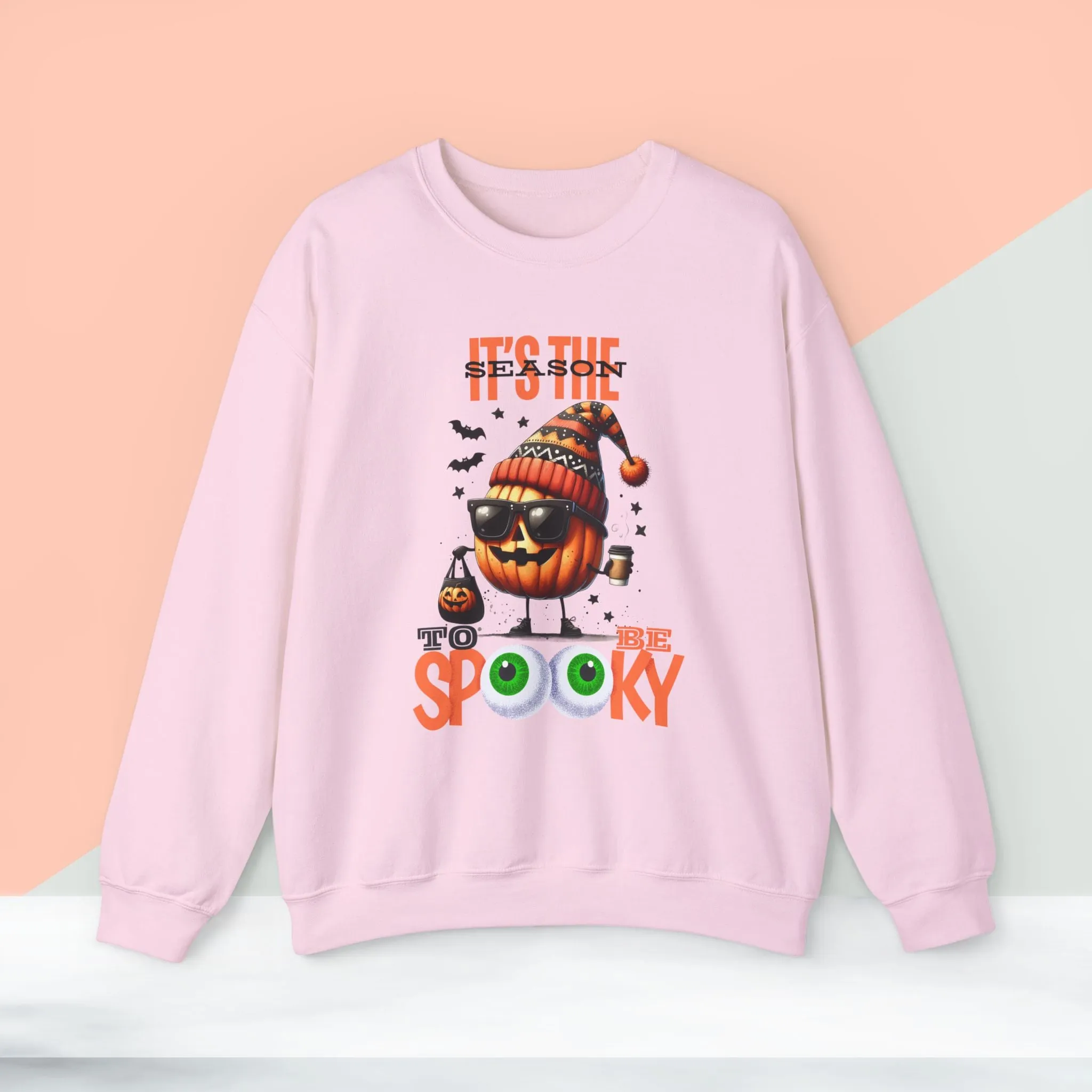 It's Time To Be Spooky Halloween Sweatshirt, Happy Halloween Sweatshirt - Unisex Heavy Blend Crewneck, Halloween Sweatshirt, Cute Spooky Ghost sweatshirt.