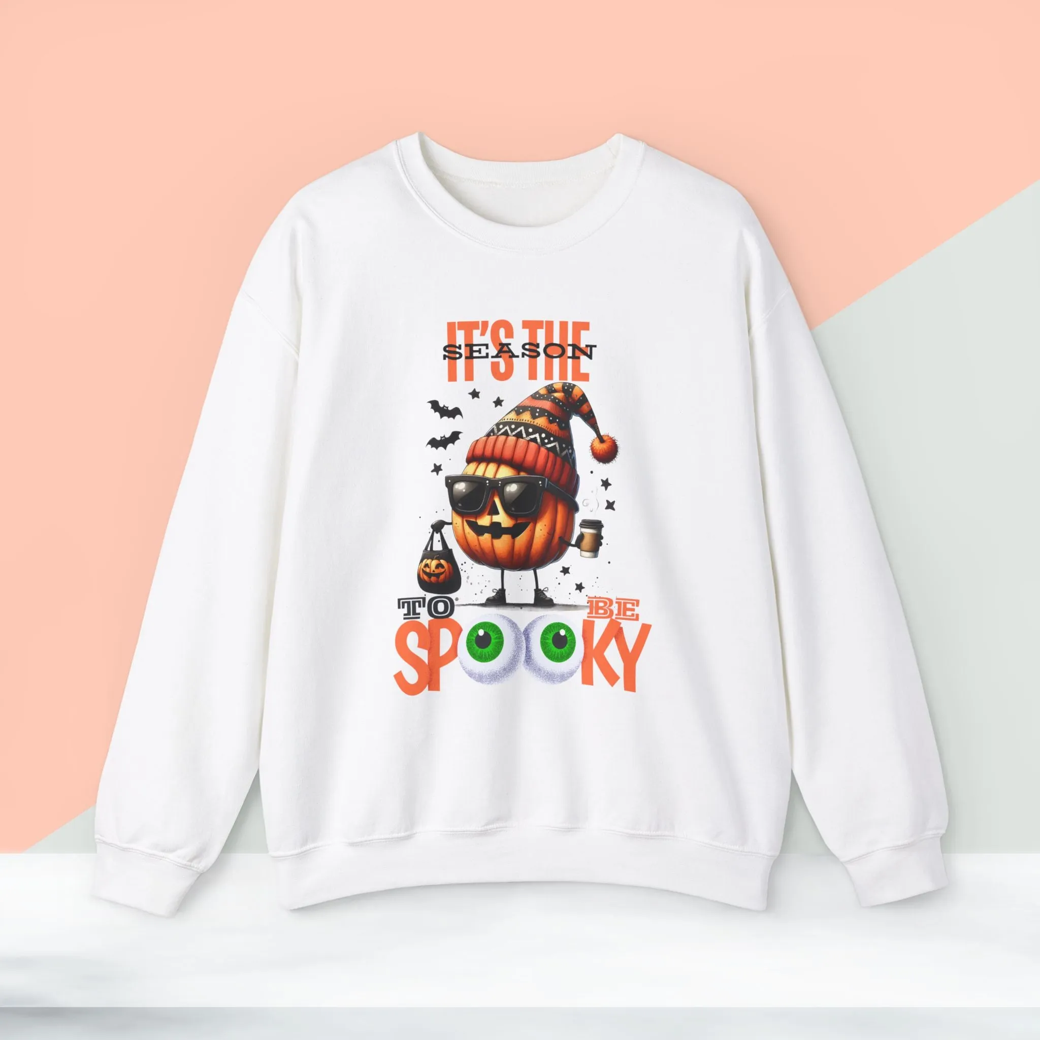 It's Time To Be Spooky Halloween Sweatshirt, Happy Halloween Sweatshirt - Unisex Heavy Blend Crewneck, Halloween Sweatshirt, Cute Spooky Ghost sweatshirt.