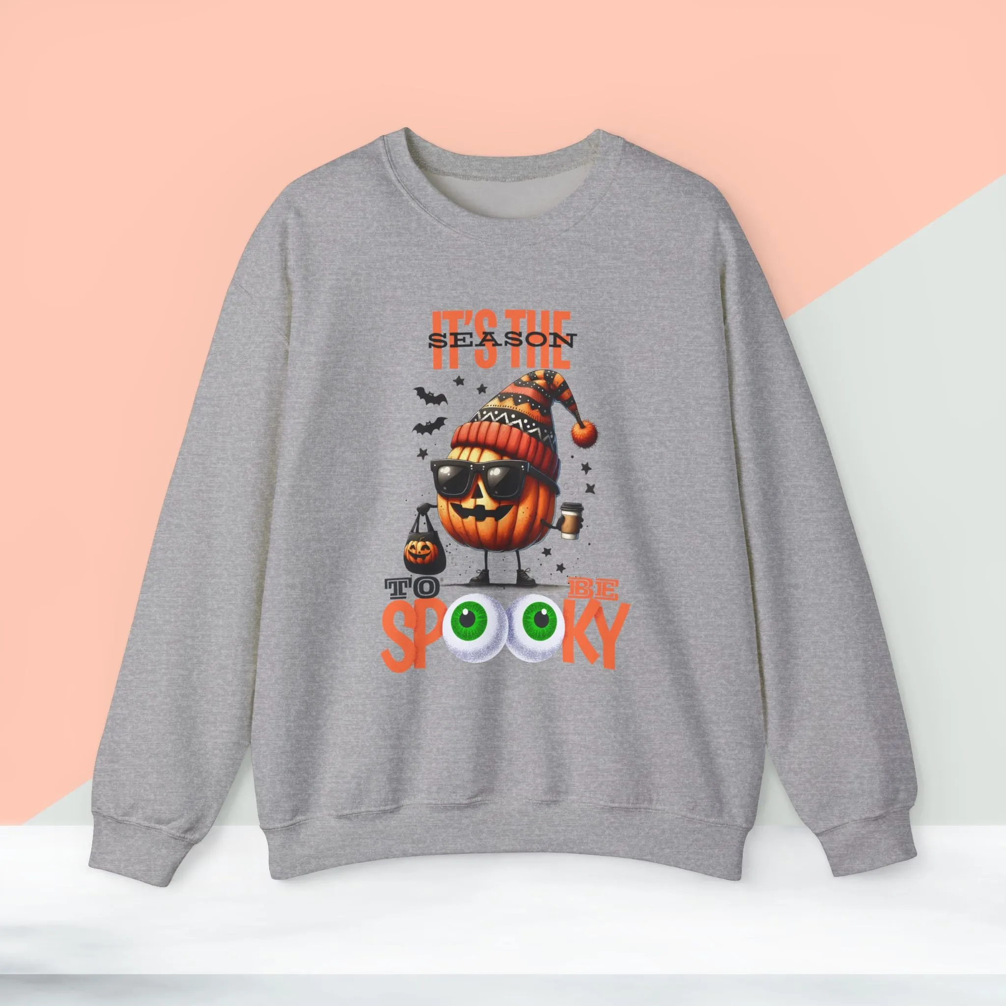 It's Time To Be Spooky Halloween Sweatshirt, Happy Halloween Sweatshirt - Unisex Heavy Blend Crewneck, Halloween Sweatshirt, Cute Spooky Ghost sweatshirt.