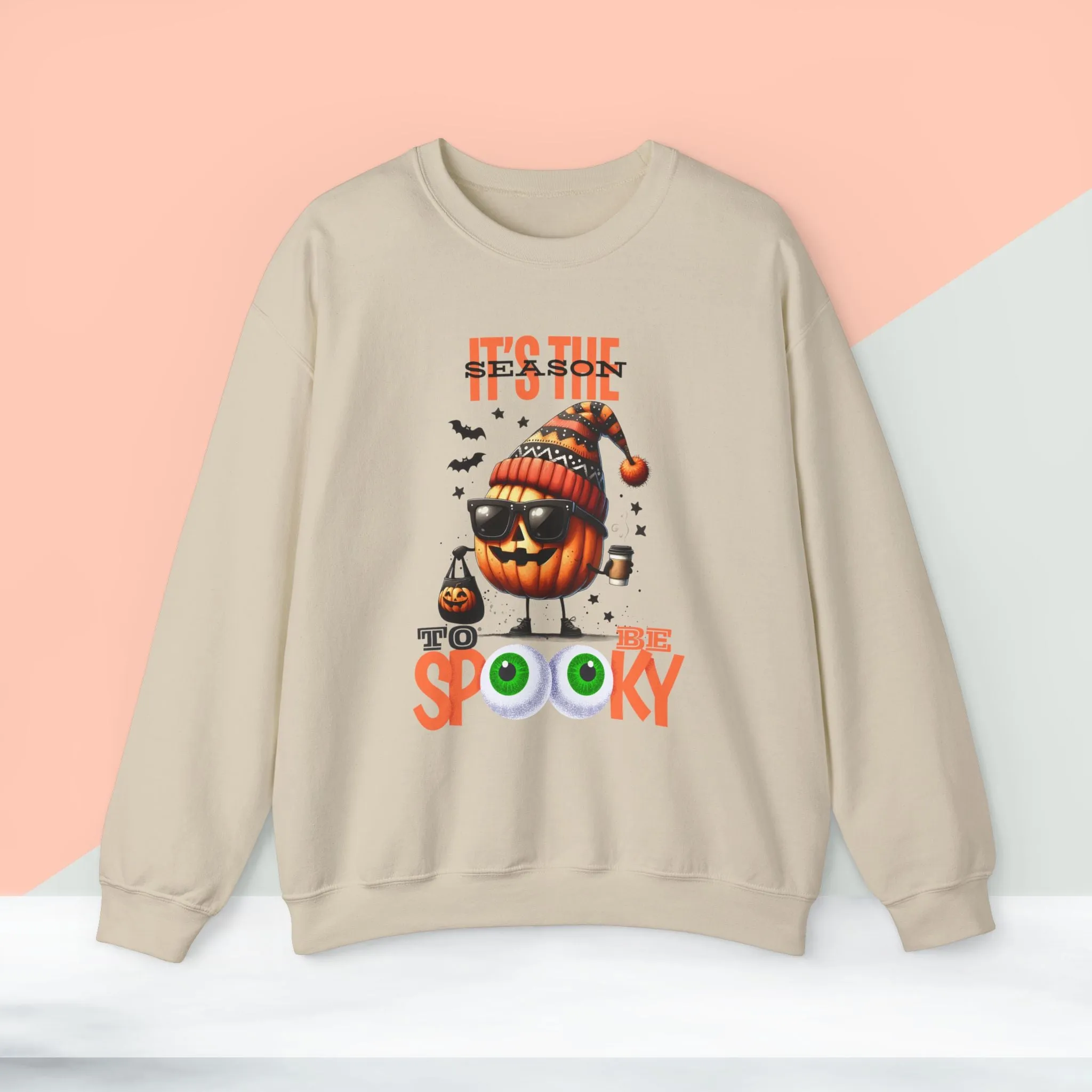 It's Time To Be Spooky Halloween Sweatshirt, Happy Halloween Sweatshirt - Unisex Heavy Blend Crewneck, Halloween Sweatshirt, Cute Spooky Ghost sweatshirt.