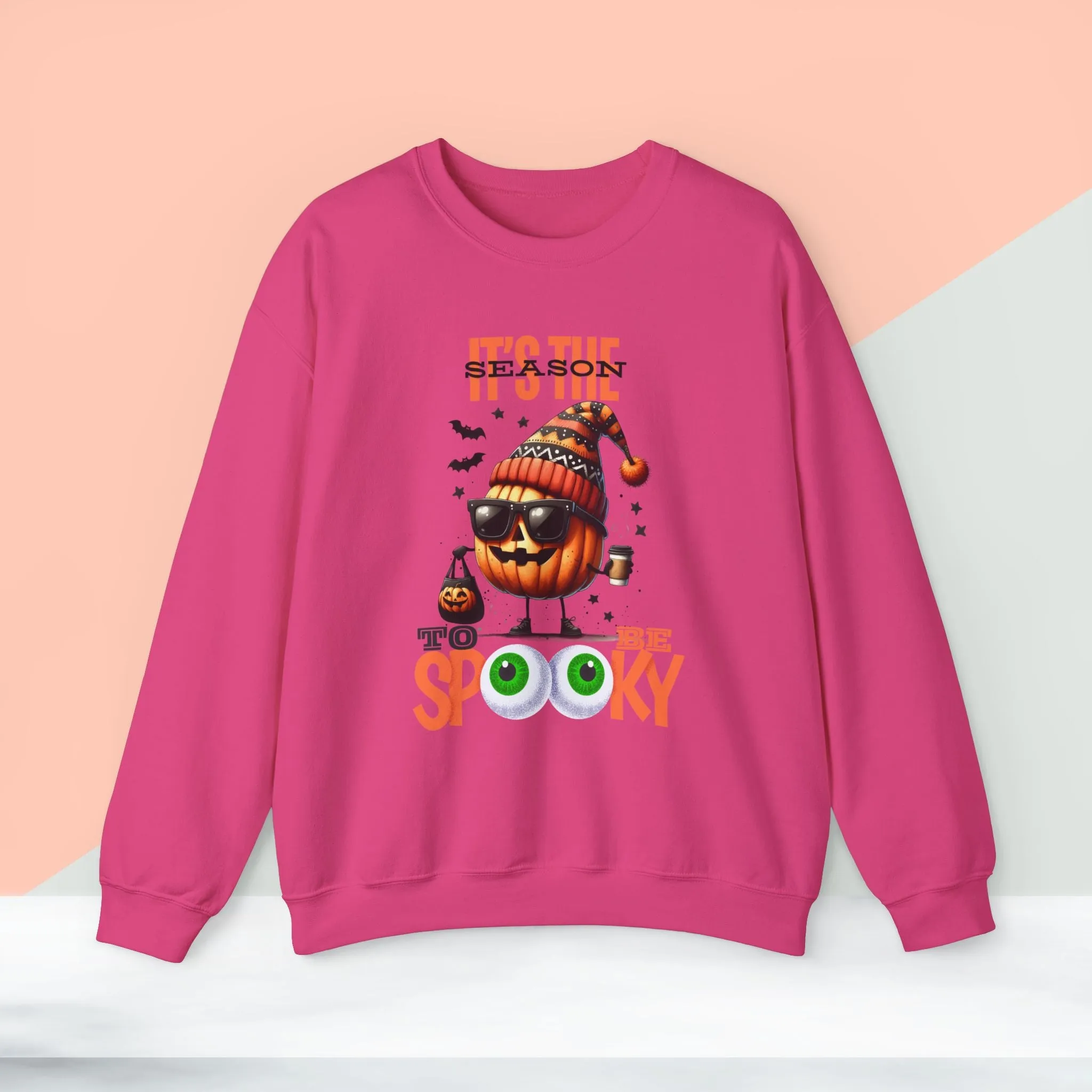 It's Time To Be Spooky Halloween Sweatshirt, Happy Halloween Sweatshirt - Unisex Heavy Blend Crewneck, Halloween Sweatshirt, Cute Spooky Ghost sweatshirt.