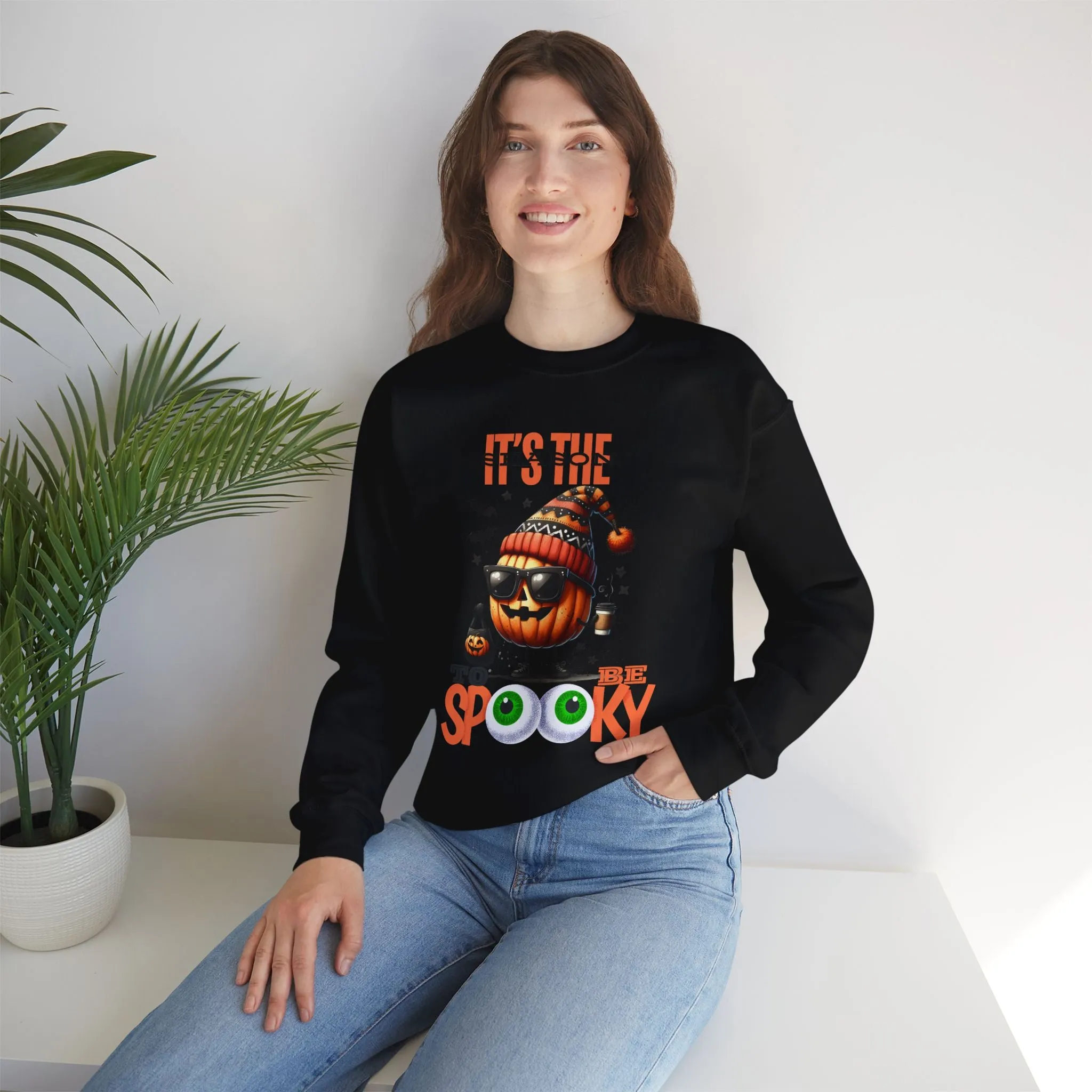 It's Time To Be Spooky Halloween Sweatshirt, Happy Halloween Sweatshirt - Unisex Heavy Blend Crewneck, Halloween Sweatshirt, Cute Spooky Ghost sweatshirt.