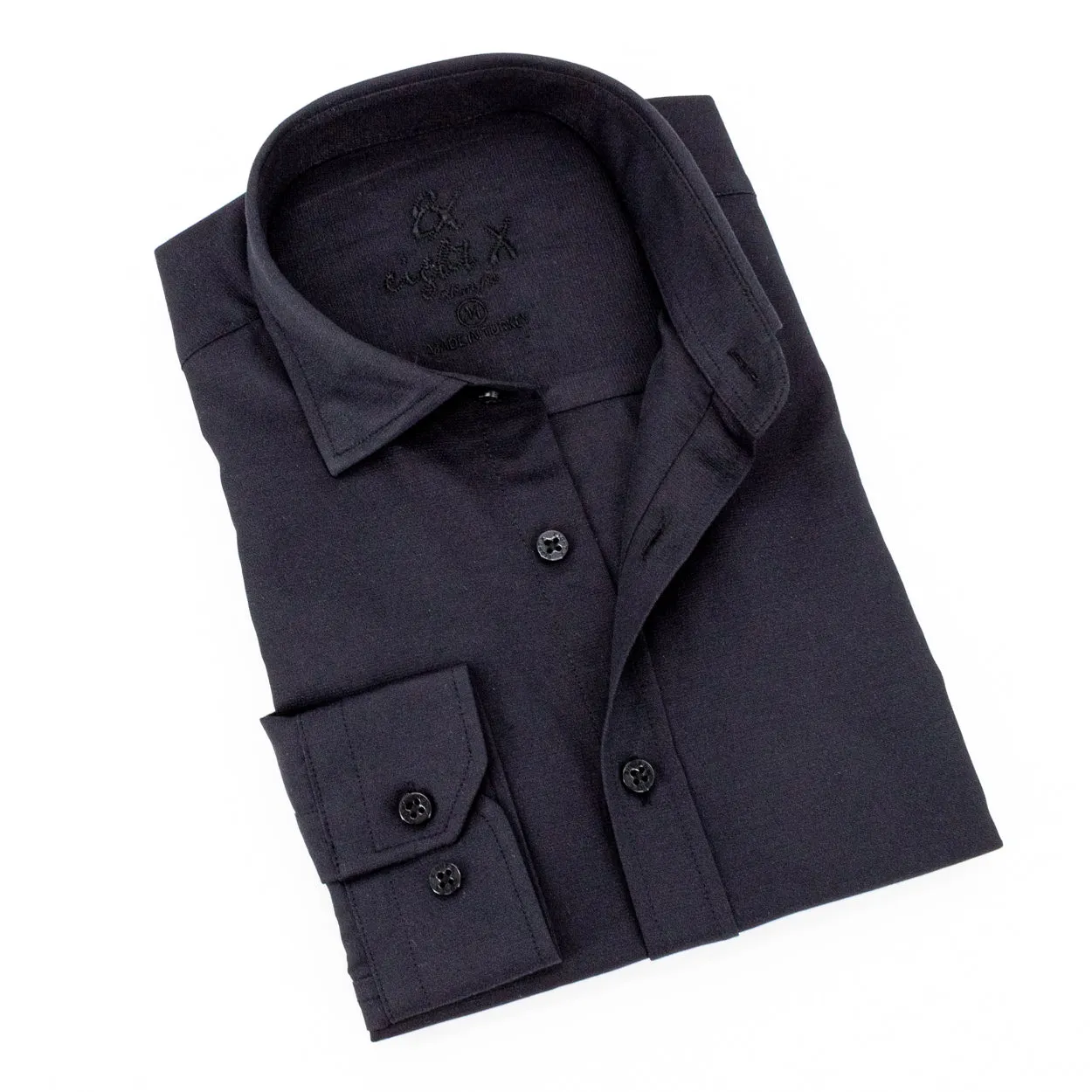 Jacquard Button Down Shirt - Black