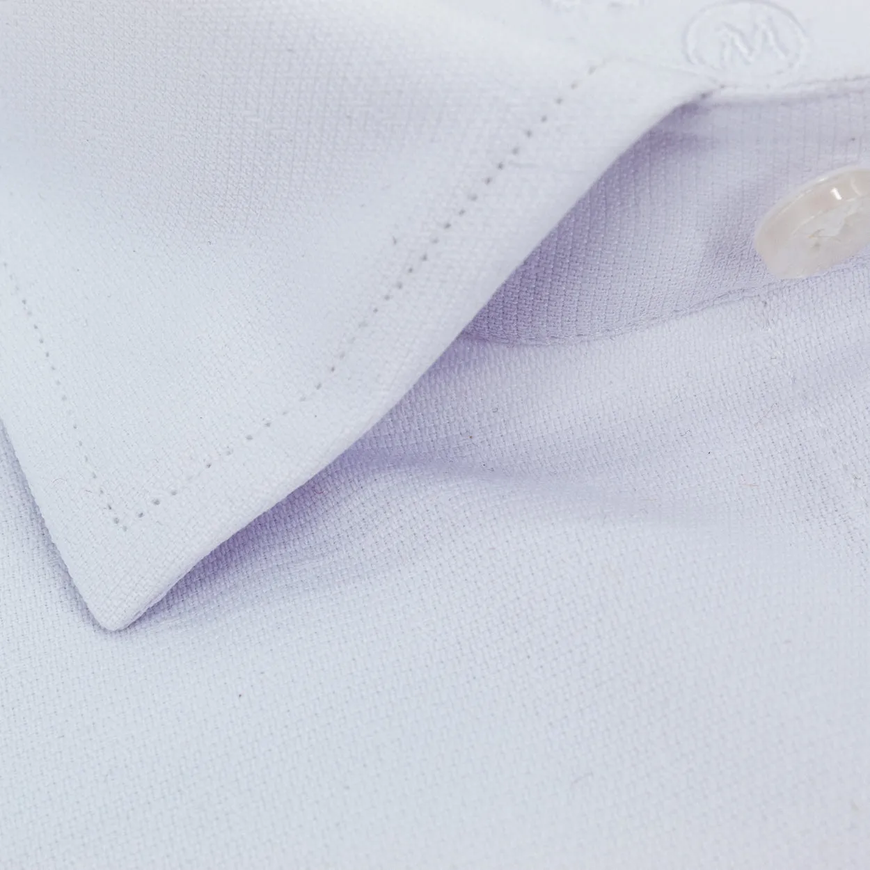 Jacquard Button Down Shirt - White