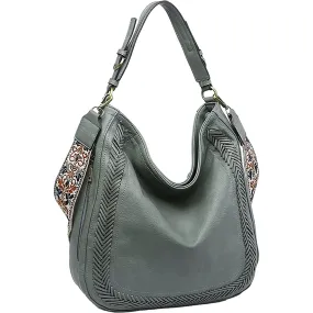 Jen & Co. Aris Whipstitch Hobo Dark Teal Synthetic