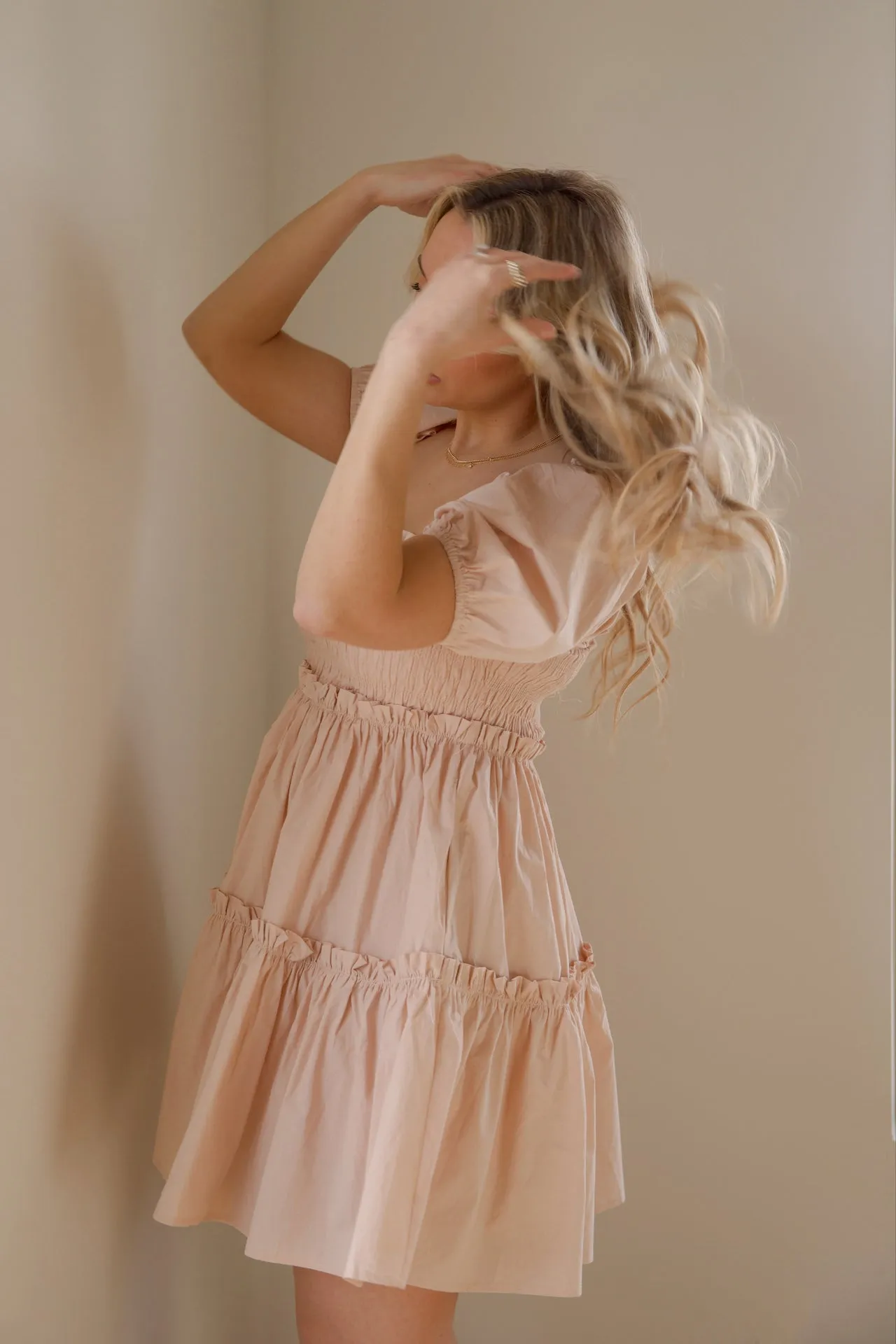 Laurent Pink Babydoll Dress