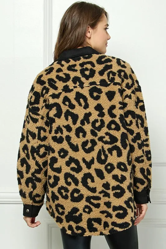 Leopard Sherpa Shacket