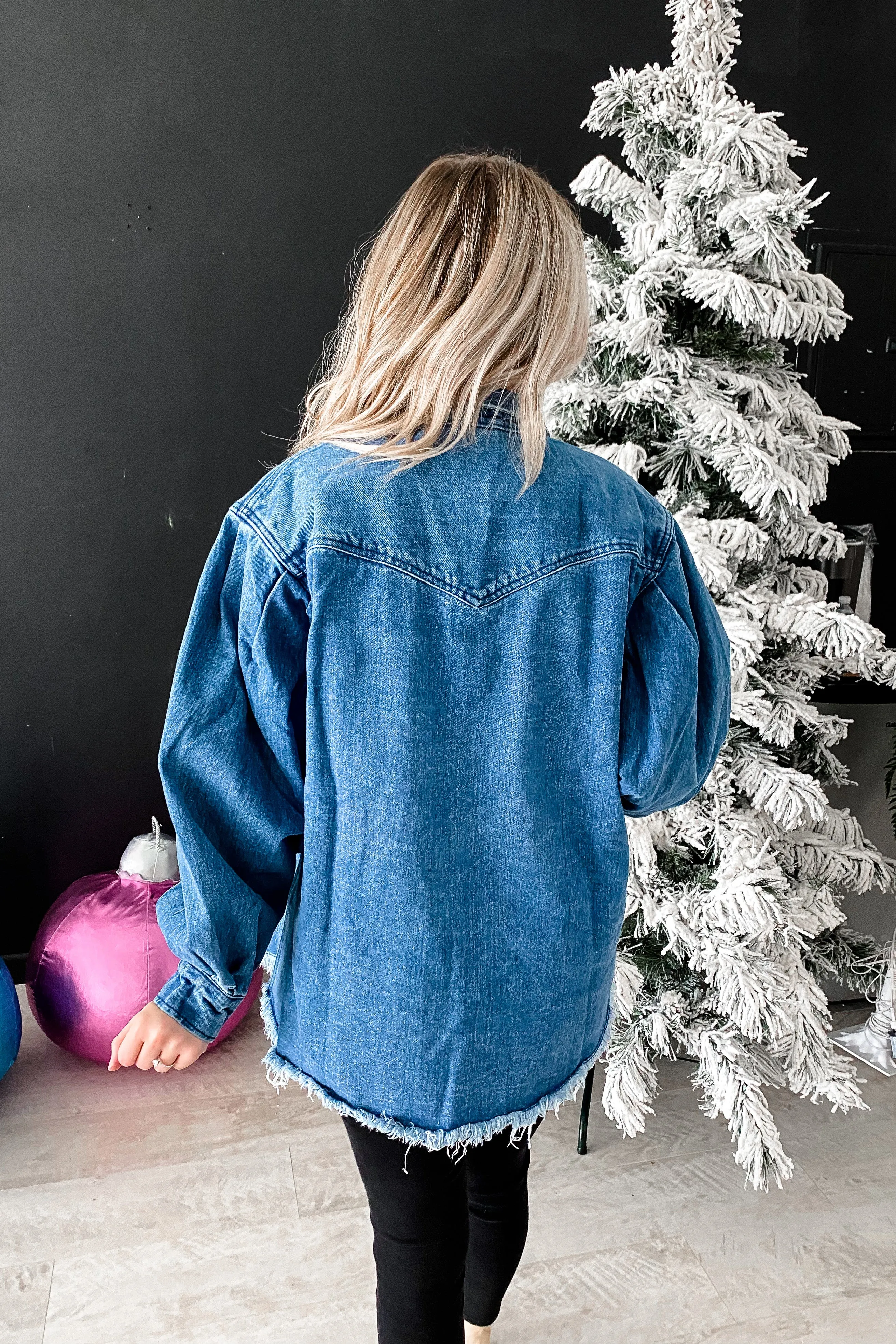 Maison Denim Bubble Sleeve Shacket