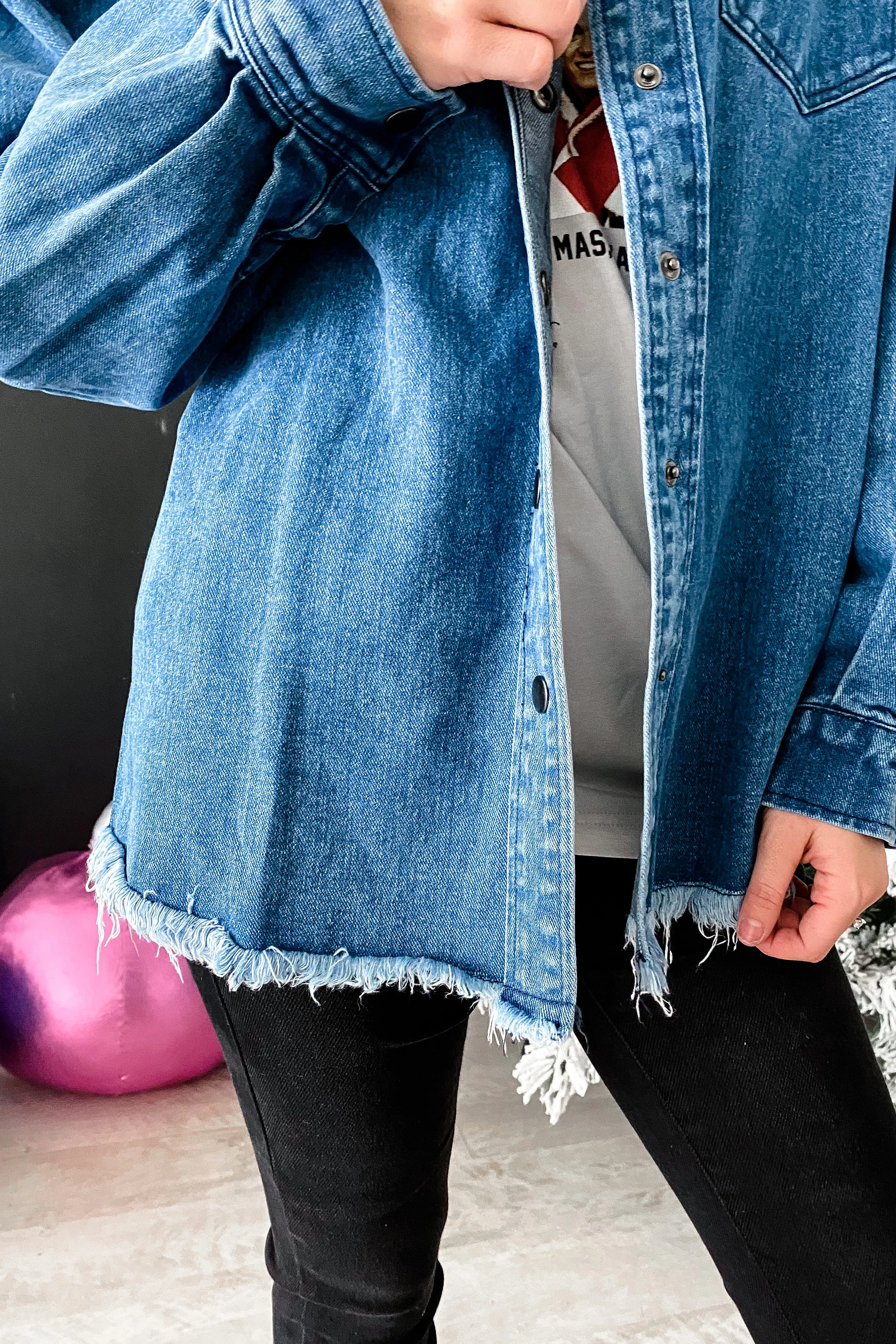 Maison Denim Bubble Sleeve Shacket