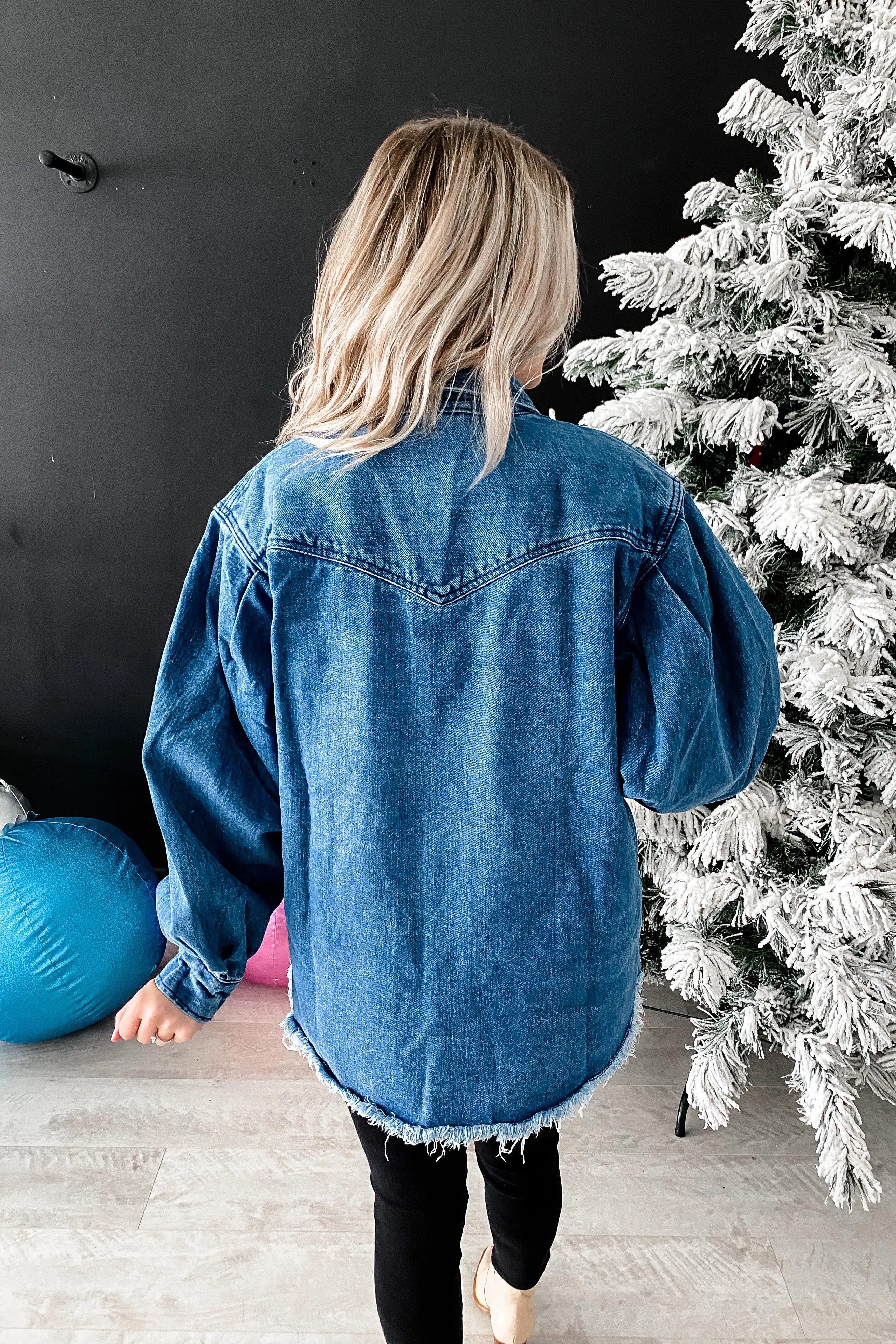 Maison Denim Bubble Sleeve Shacket