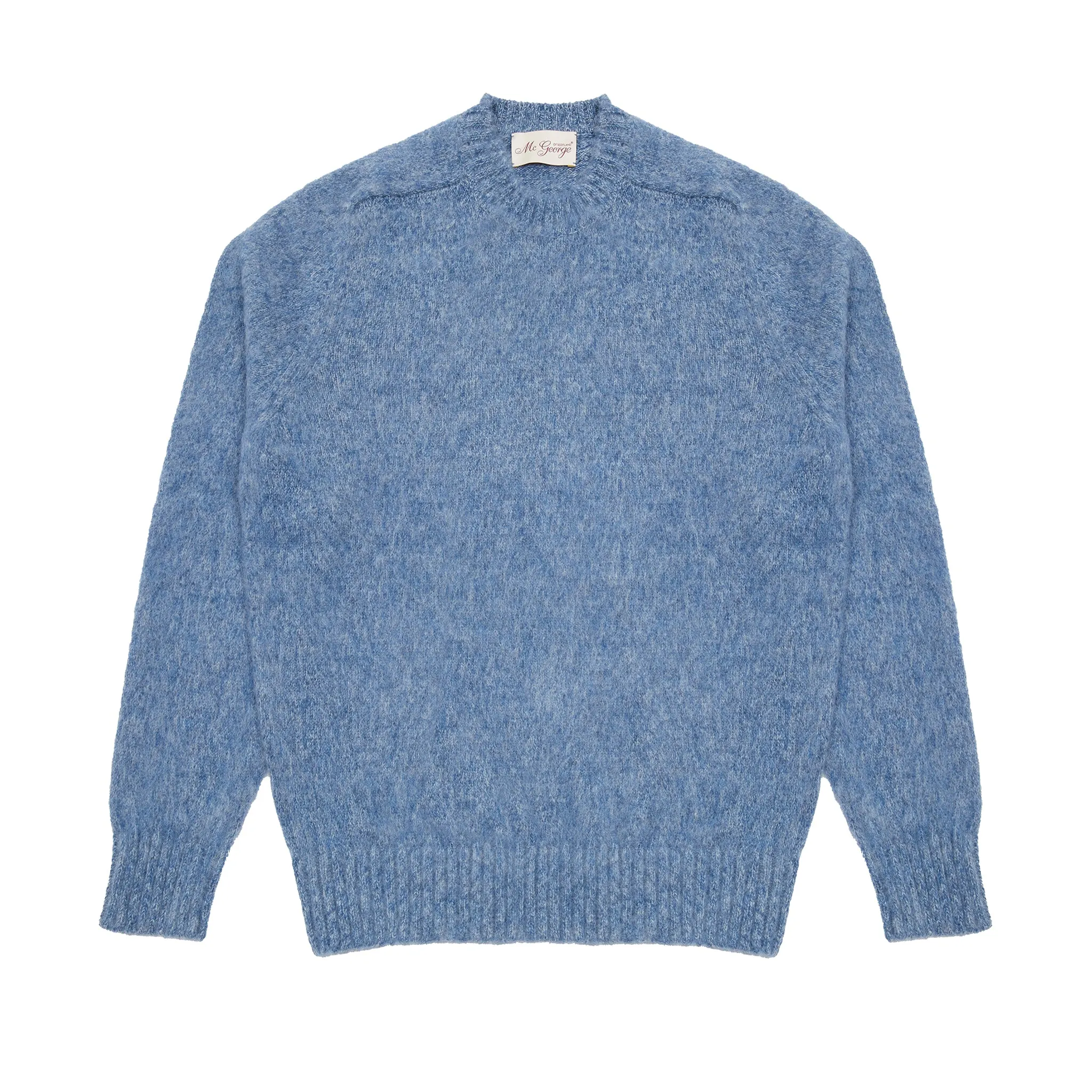 McGeorge of Scotland Supersoft Shetland Shaggy Jumper in Blue