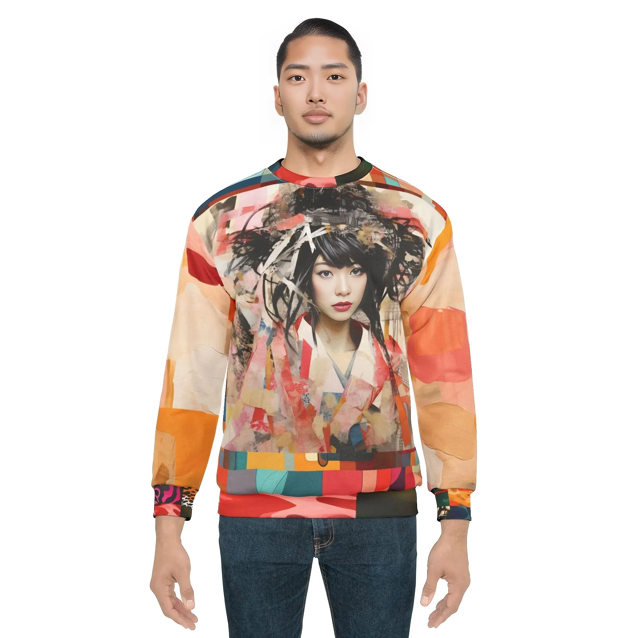 Meet Savannah Samoi - Siberian Girl Patchwork Unisex Sweatshirt (Gold Label)