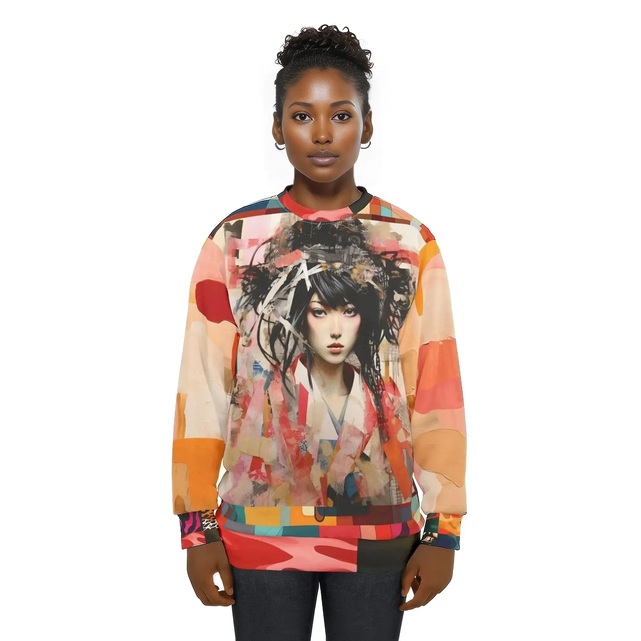 Meet Savannah Samoi - Siberian Girl Patchwork Unisex Sweatshirt (Gold Label)