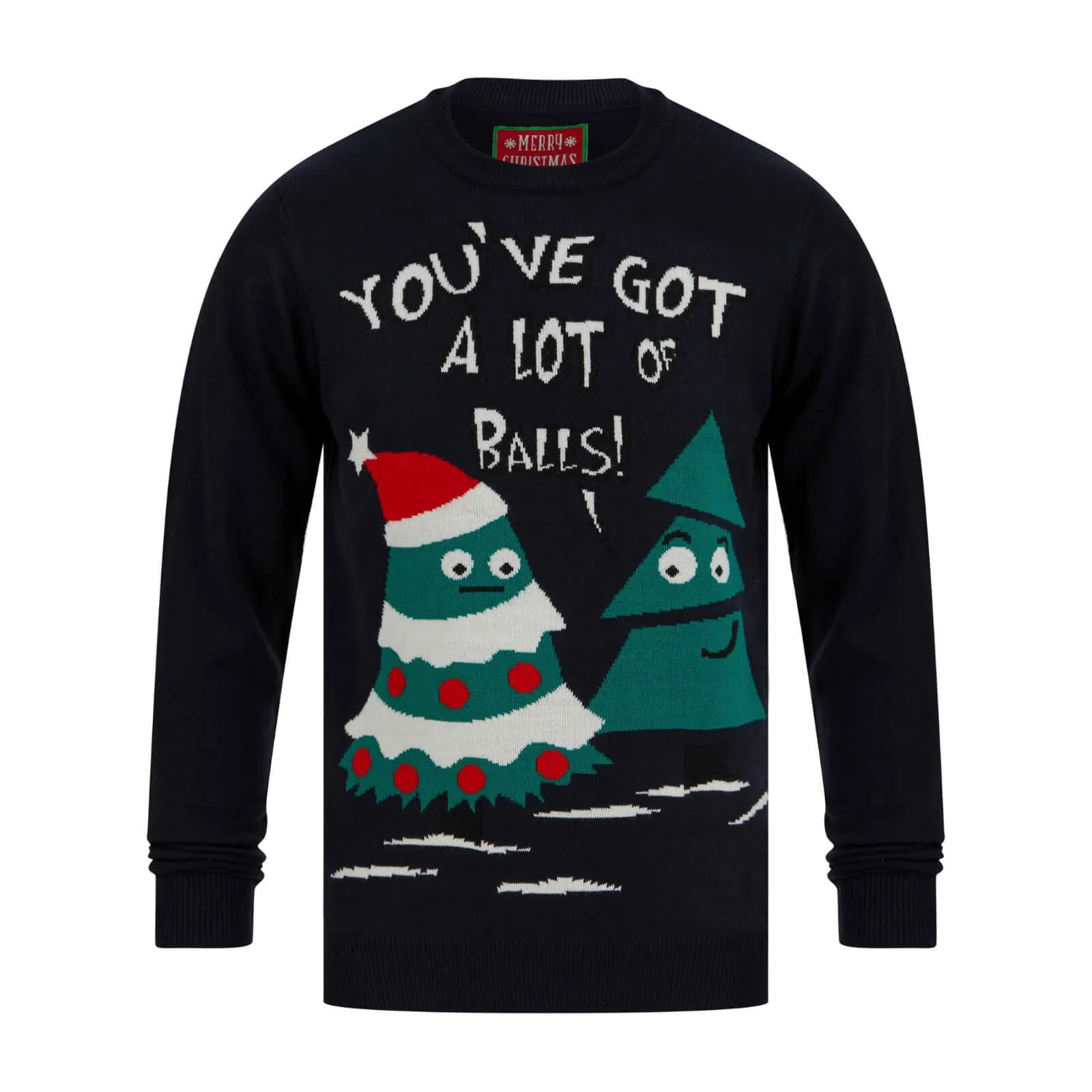 Mens Novelty A Lot Of Balls Xmas Tree Christmas Jumper