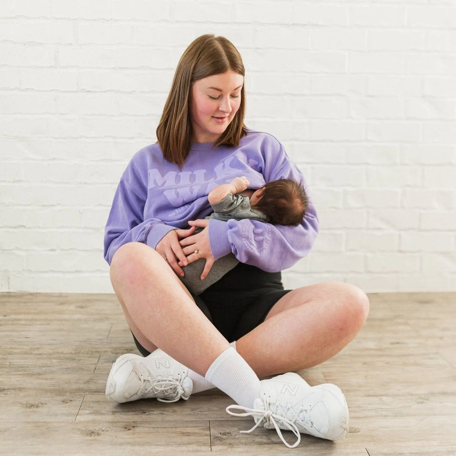 Milky Way Purple Puff Oversized Pullover