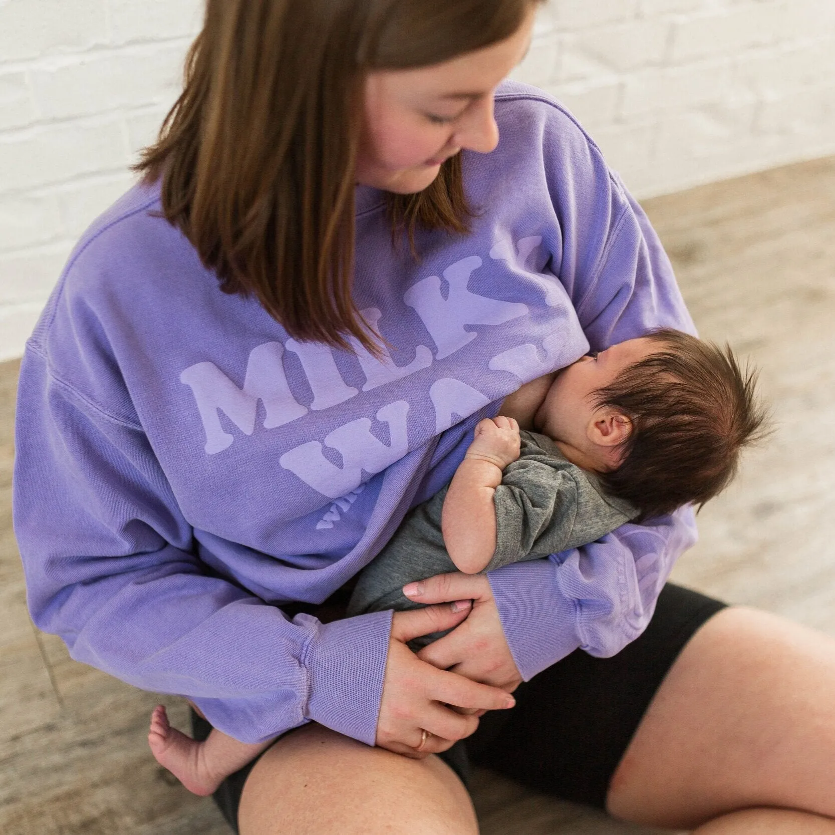 Milky Way Purple Puff Oversized Pullover