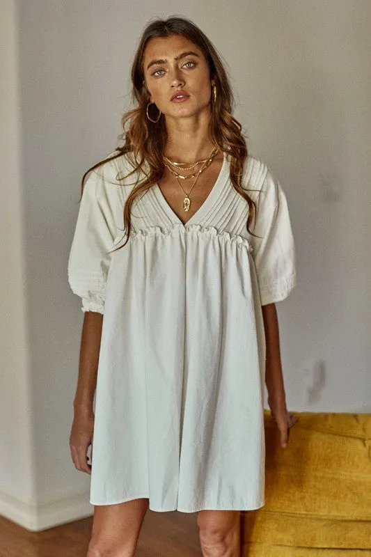 Mineral Washed V-Neck Dress/ Tunic