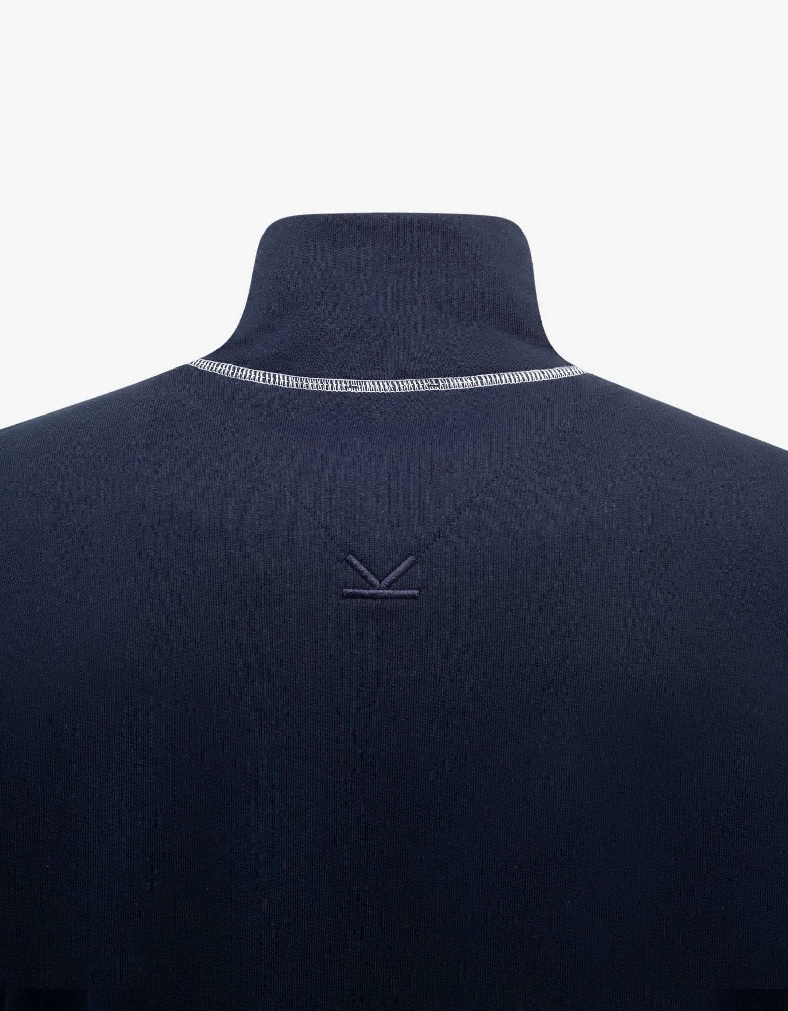 Navy Blue Tiger Crest Zip Track Jacket -