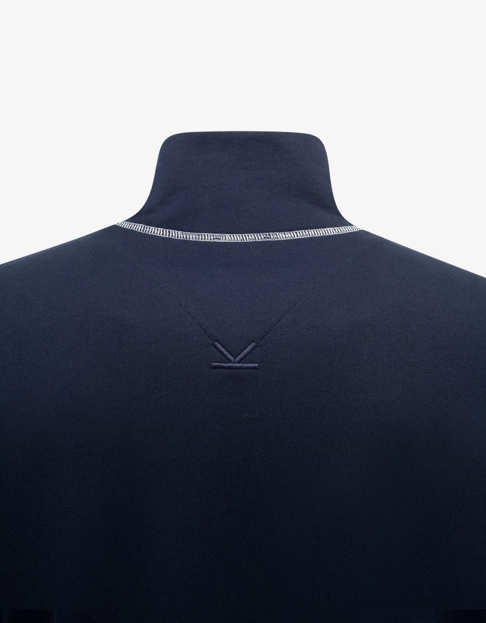 Navy Blue Tiger Crest Zip Track Jacket