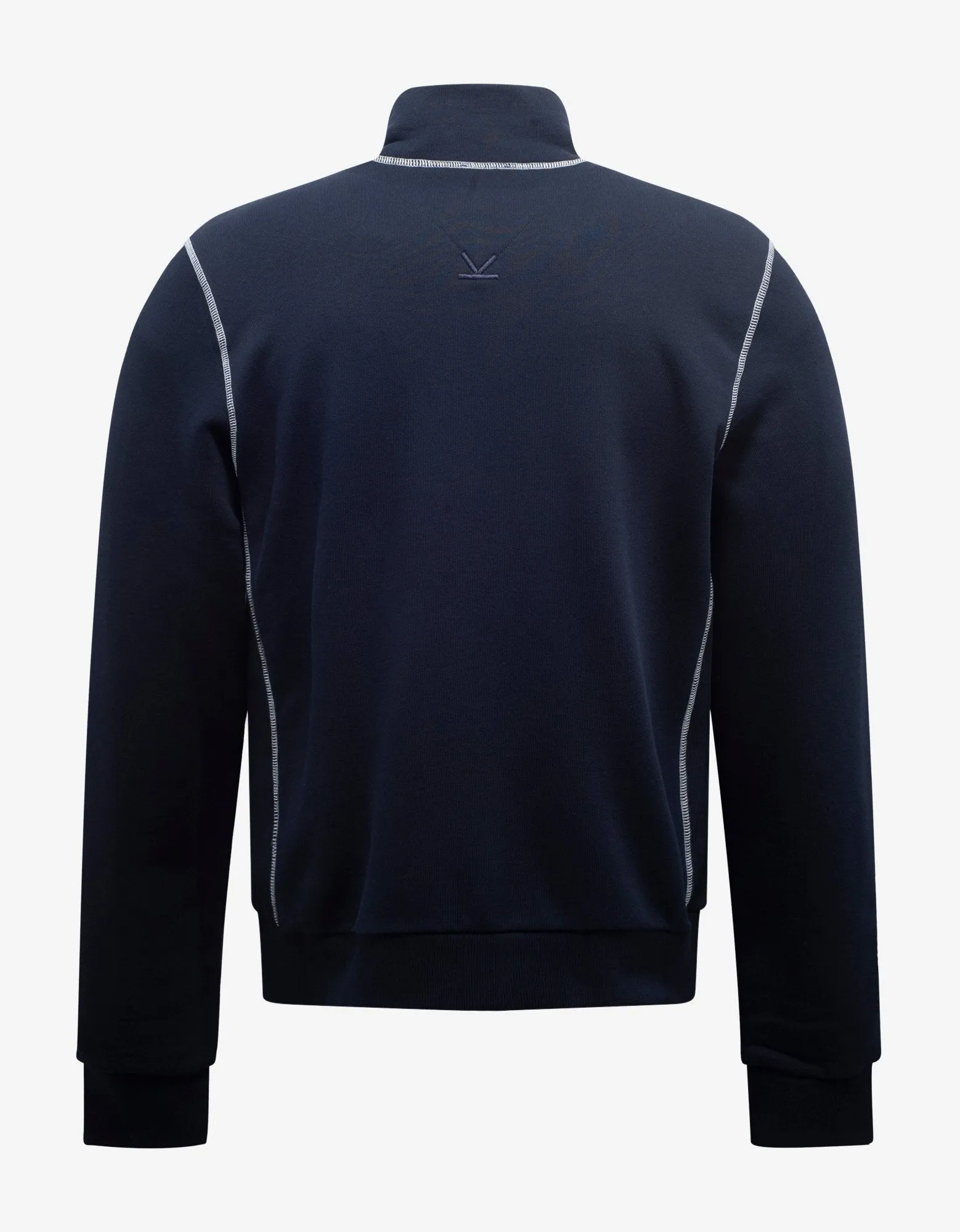 Navy Blue Tiger Crest Zip Track Jacket