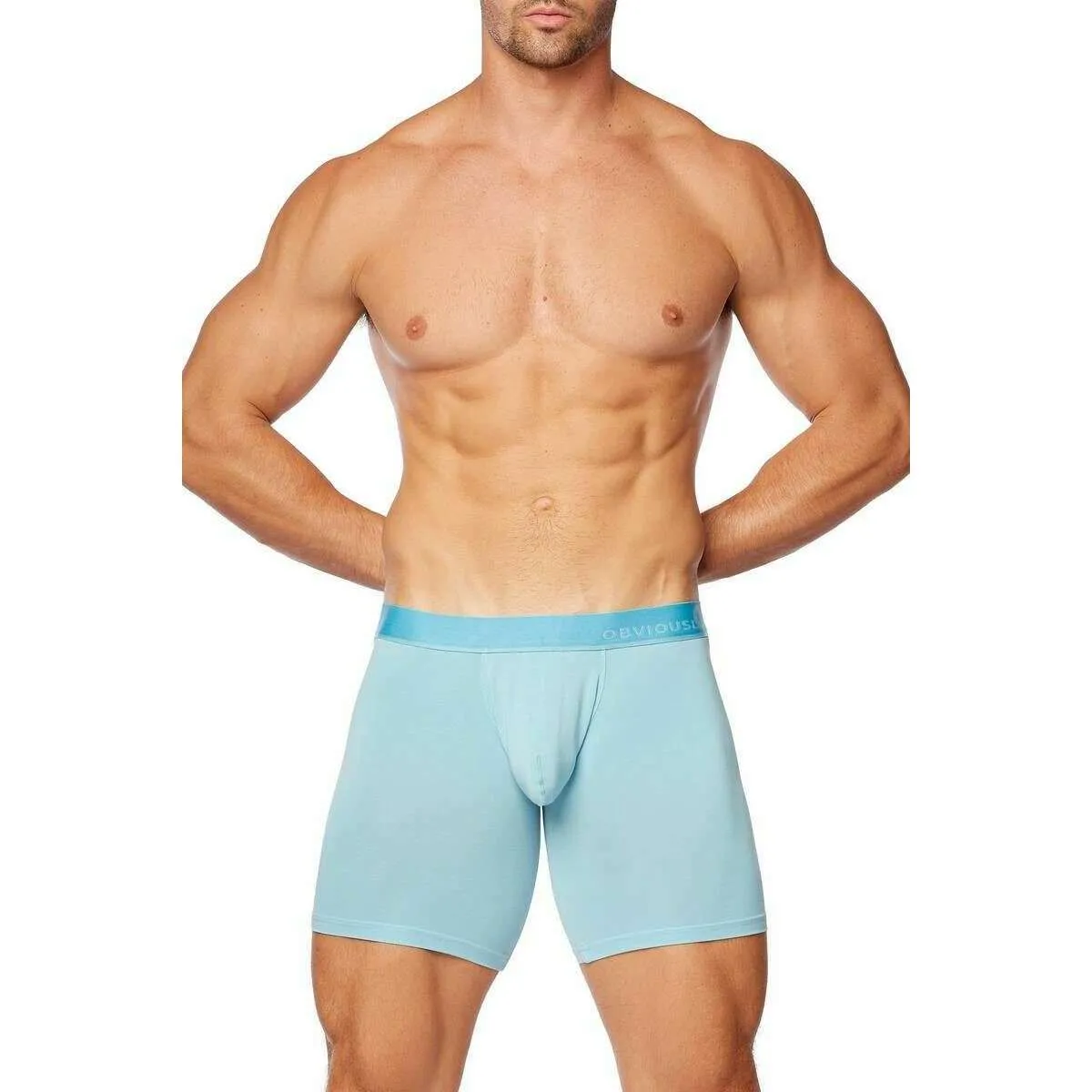 Obviously PrimeMan Boxer Brief 6inch Leg - Sky Blue