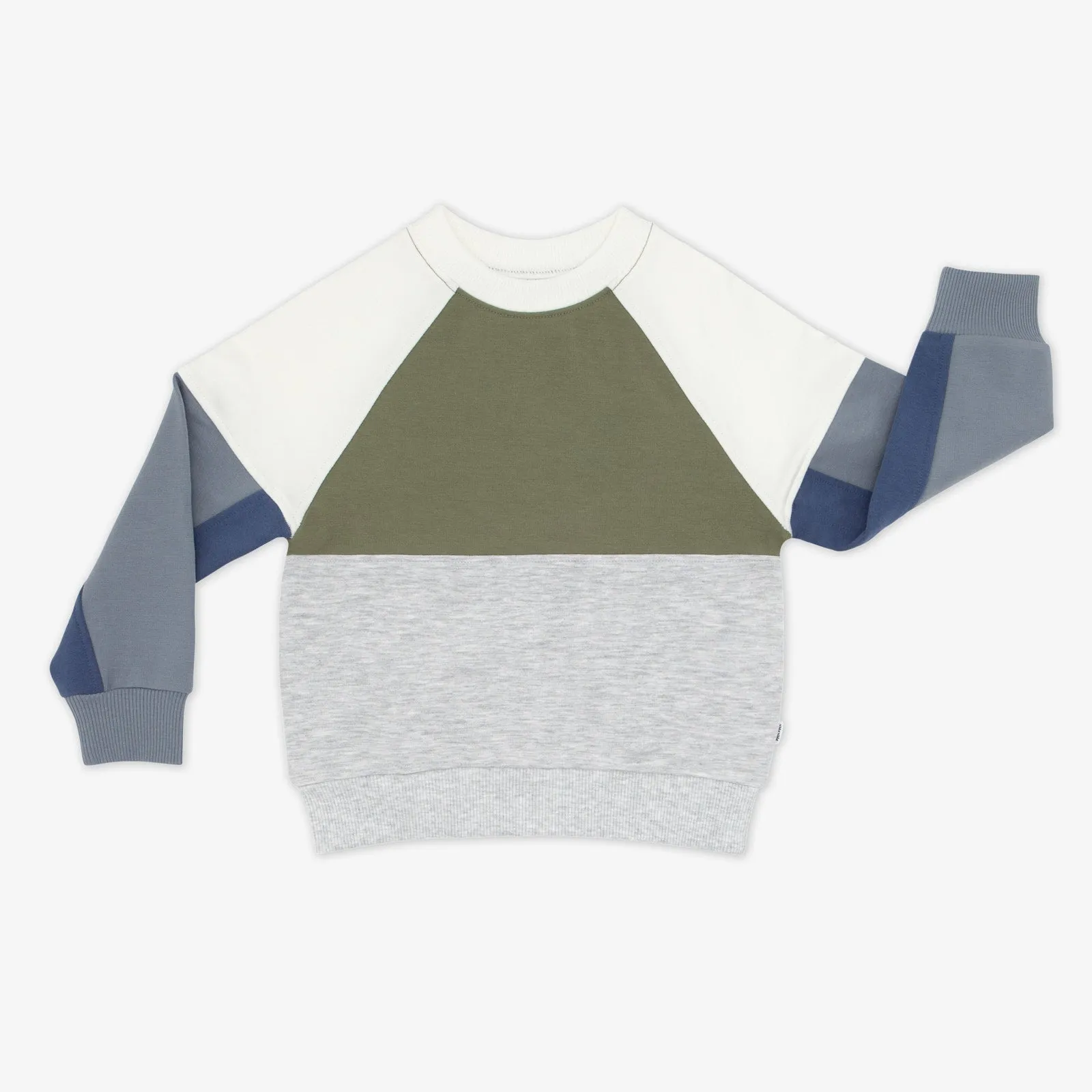 Olive Panel Crewneck