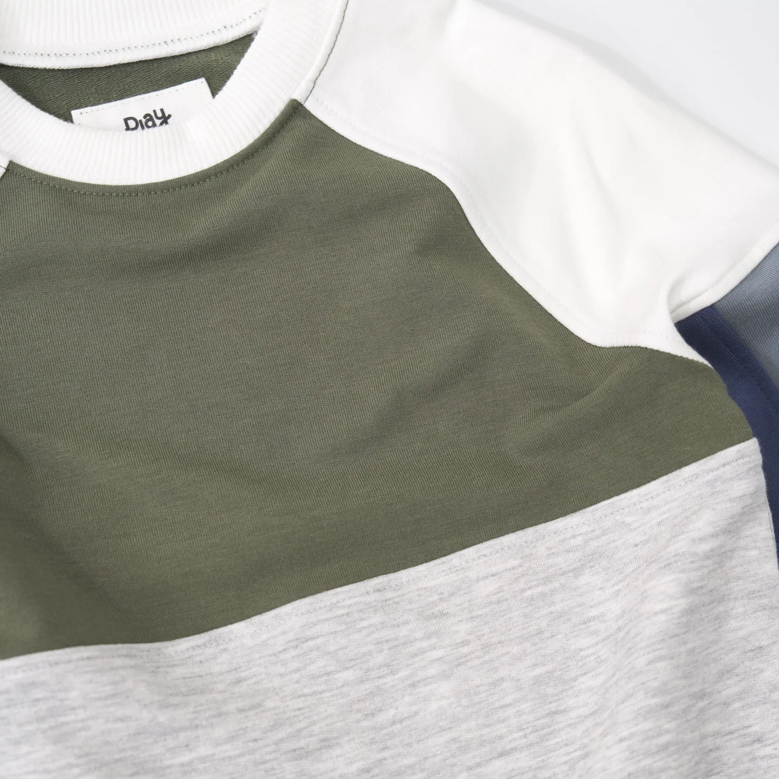 Olive Panel Crewneck