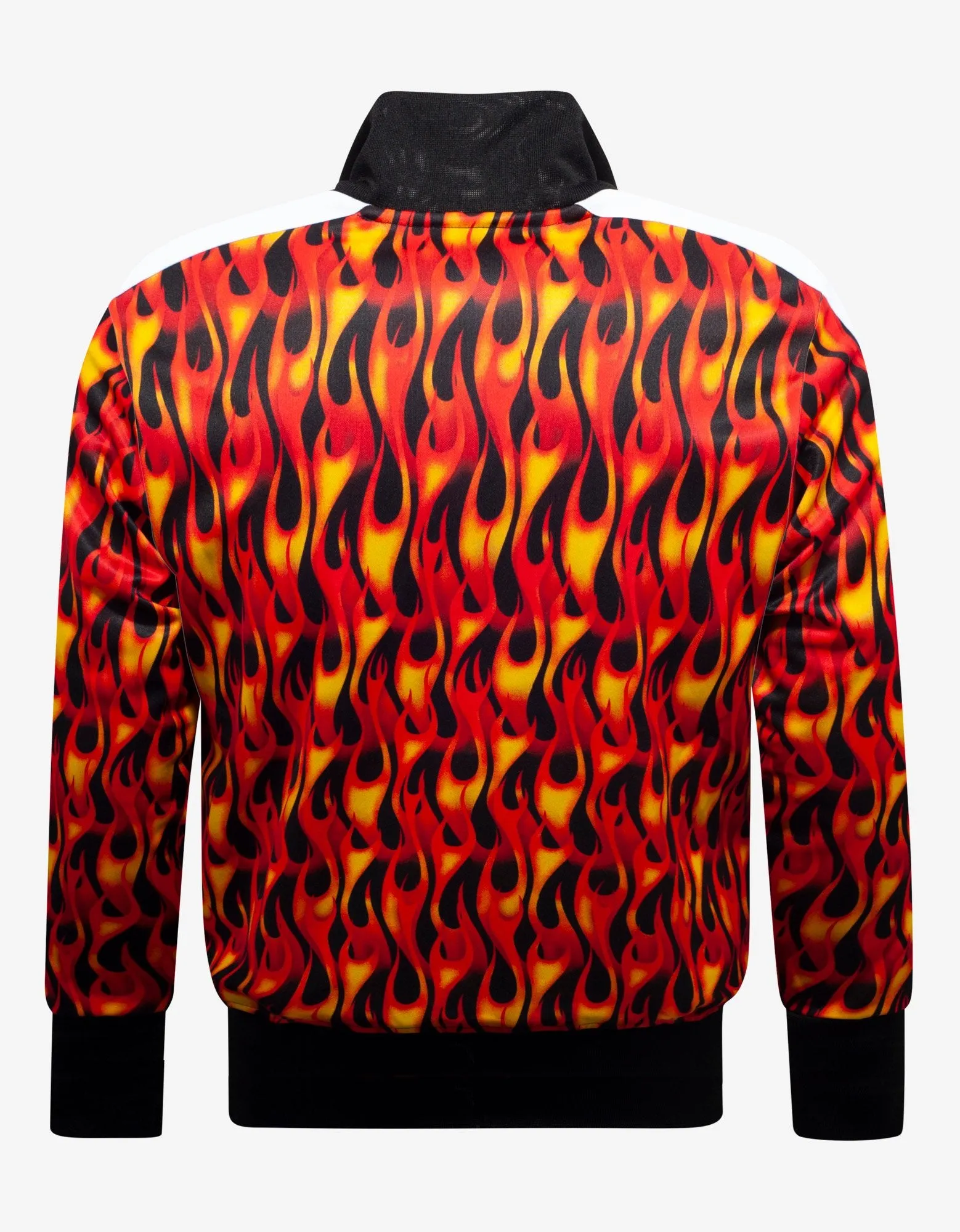 Orange Burning Print Track Jacket