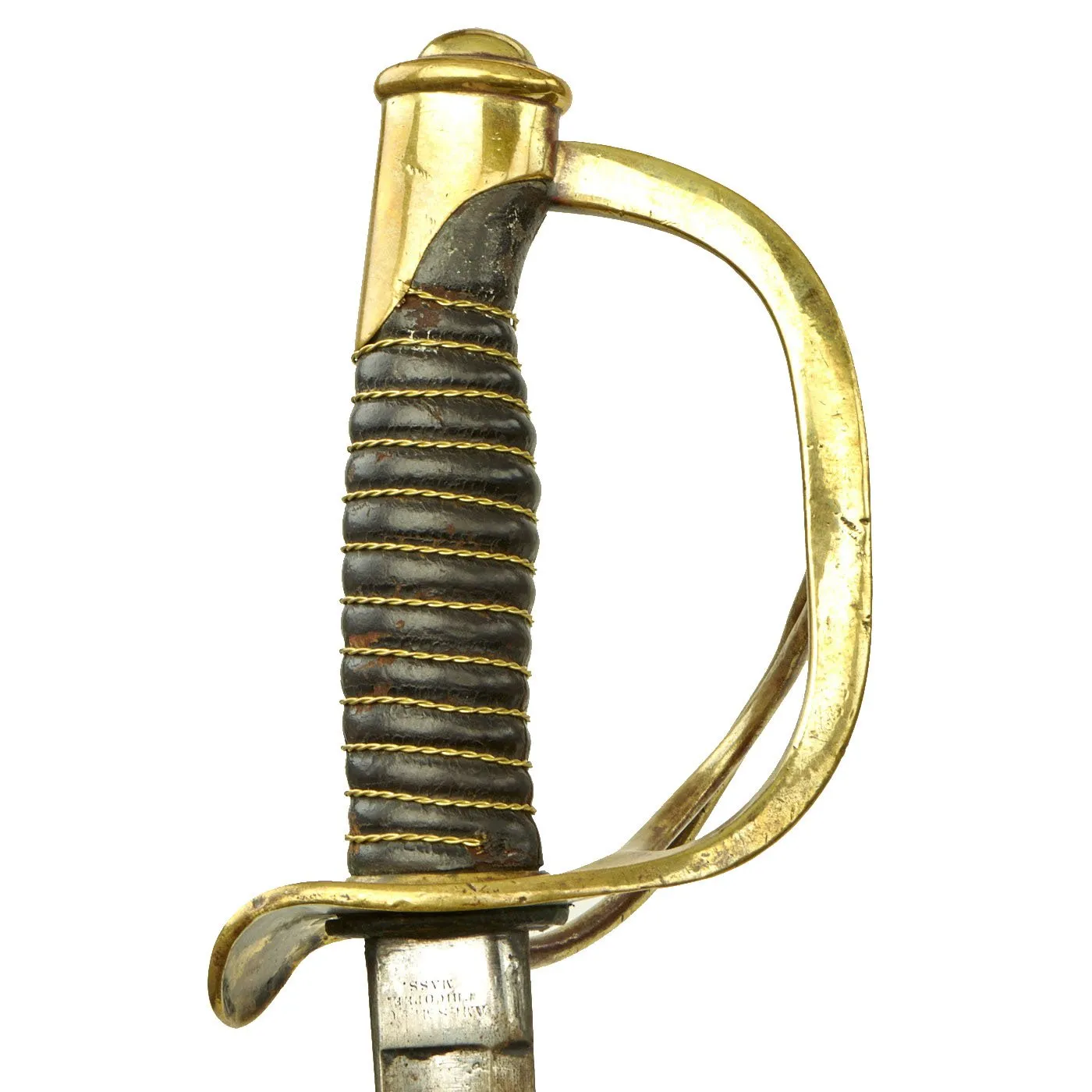 Original U.S. Civil War Bullet Grazed M1860 Light Cavalry Saber by Ames Mfg. Co. with Scabbard - Dated 1863