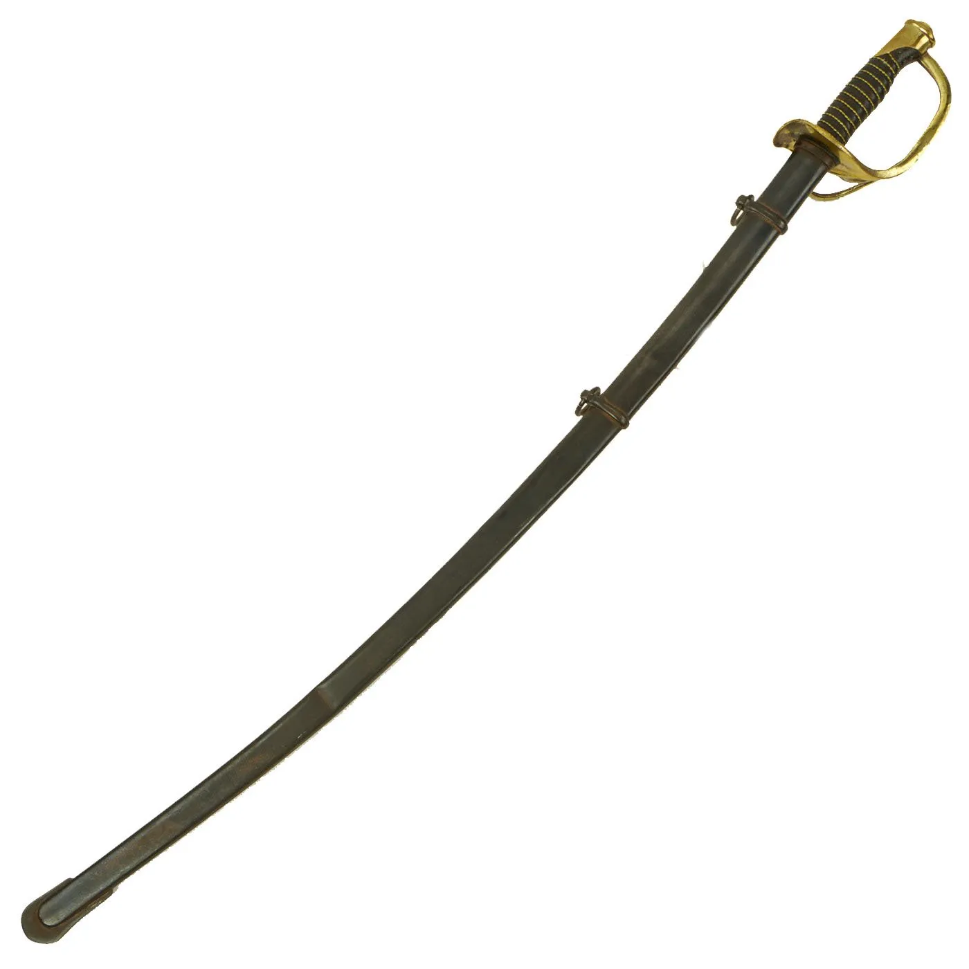 Original U.S. Civil War Bullet Grazed M1860 Light Cavalry Saber by Ames Mfg. Co. with Scabbard - Dated 1863