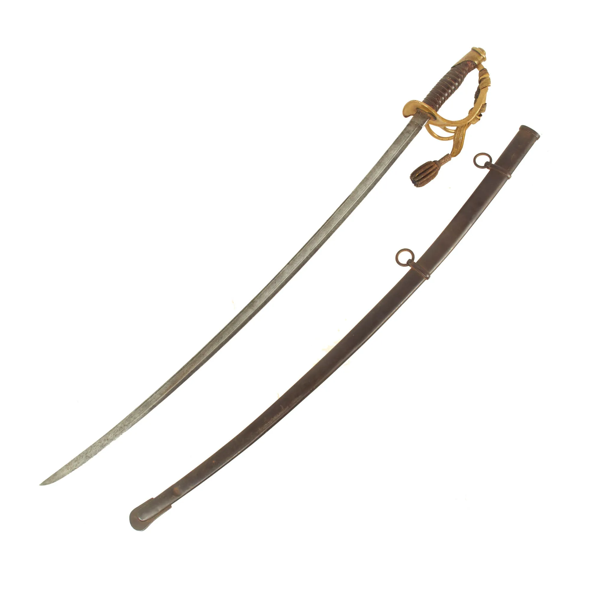 Original U.S. Civil War Era M1860 Light Cavalry Saber by Mansfield and Lamb with Scabbard - Dated 1864