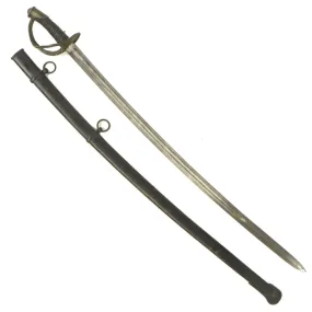 Original U.S Civil War German Made M-1840 "Wrist Breaker" Heavy Cavalry Saber by W. Clauberg Solingen