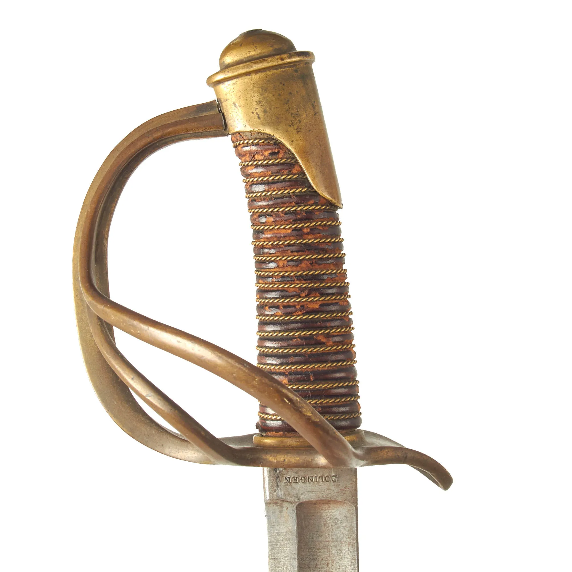 Original U.S Civil War M-1840 "Wrist Breaker" Heavy Cavalry Saber with Scabbard by S&K Schnitzler & Kirschbaum of Solingen - German Imported Blade