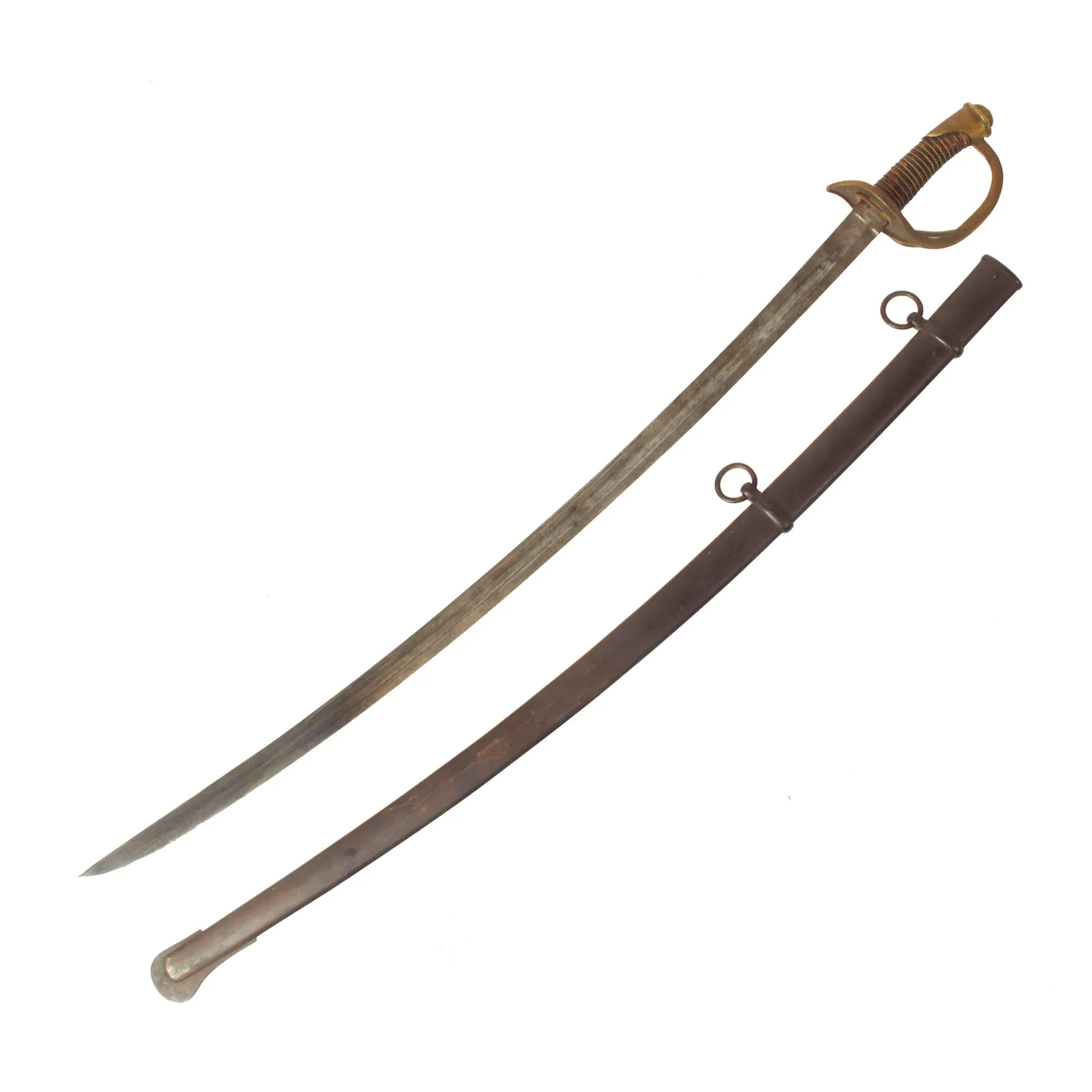 Original U.S Civil War M-1840 "Wrist Breaker" Heavy Cavalry Saber with Scabbard by S&K Schnitzler & Kirschbaum of Solingen - German Imported Blade