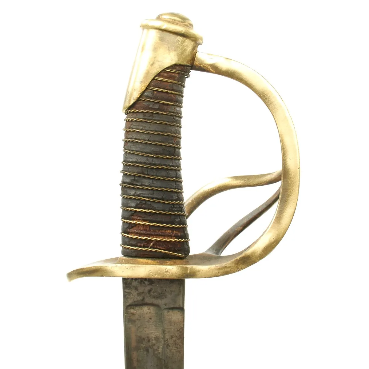 Original U.S Civil War M-1840 "Wrist Breaker" Heavy Cavalry Saber with Scabbard - Imported German Blade