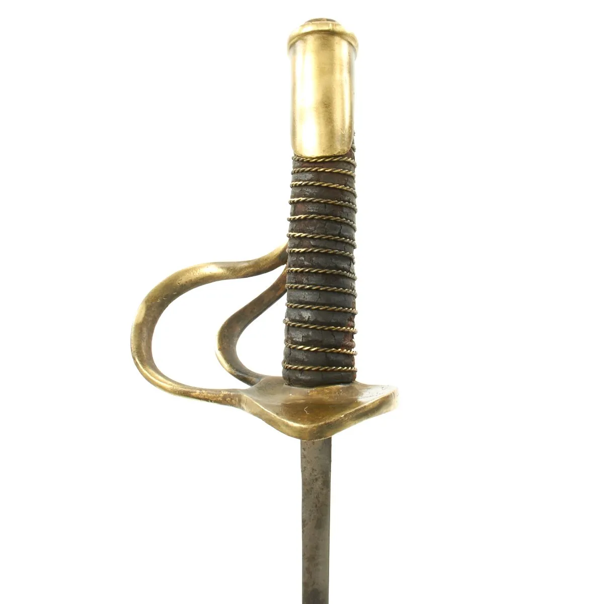 Original U.S Civil War M-1840 "Wrist Breaker" Heavy Cavalry Saber with Scabbard - Imported German Blade