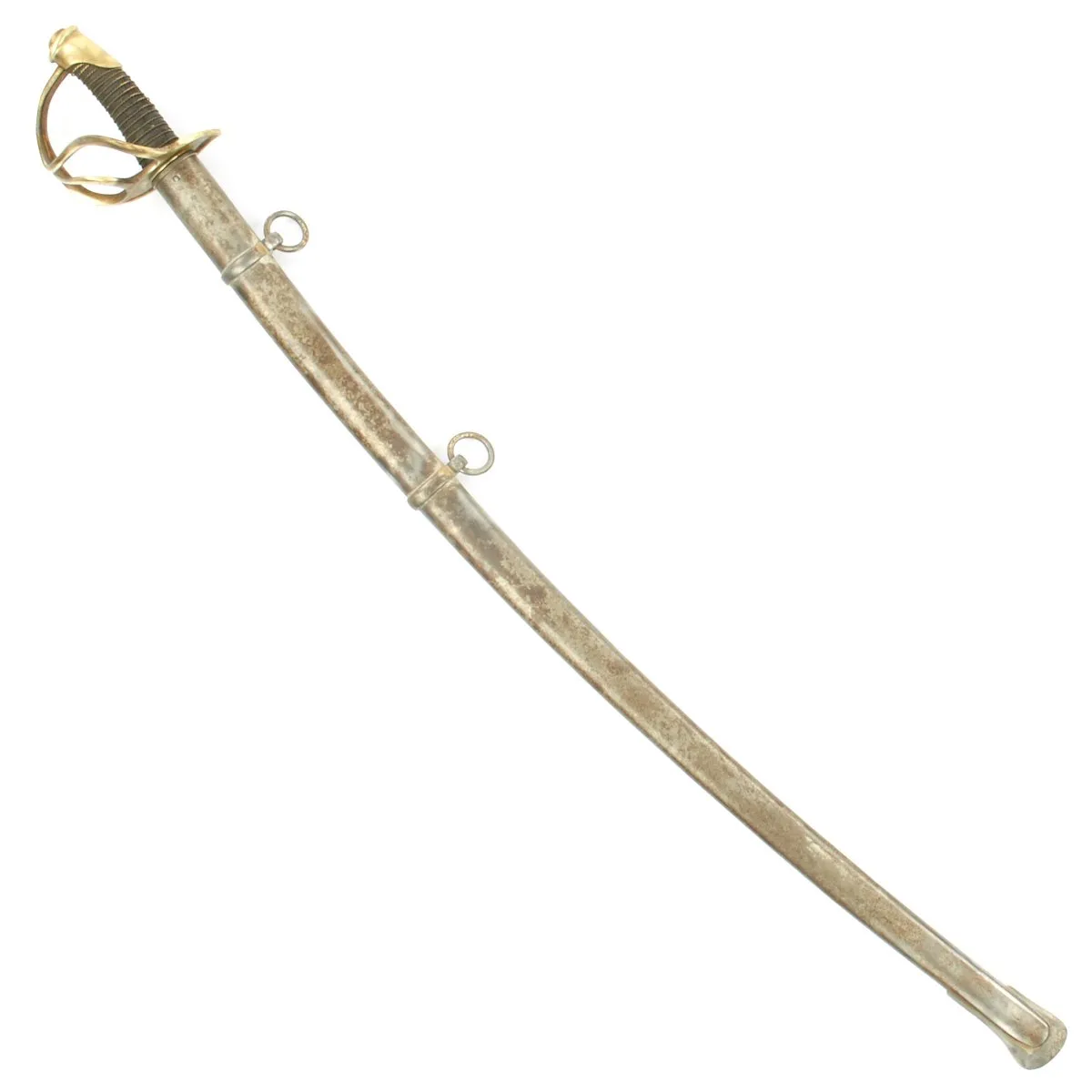 Original U.S Civil War M-1840 "Wrist Breaker" Heavy Cavalry Saber with Scabbard - Imported German Blade