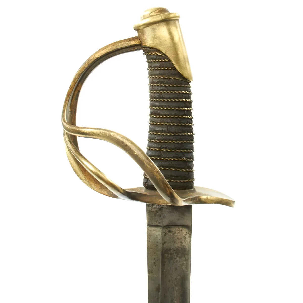 Original U.S Civil War M-1840 "Wrist Breaker" Heavy Cavalry Saber with Scabbard - Imported German Blade