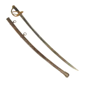 Original U.S Civil War M-1840 "Wrist Breaker" Heavy Cavalry Saber with Scabbard