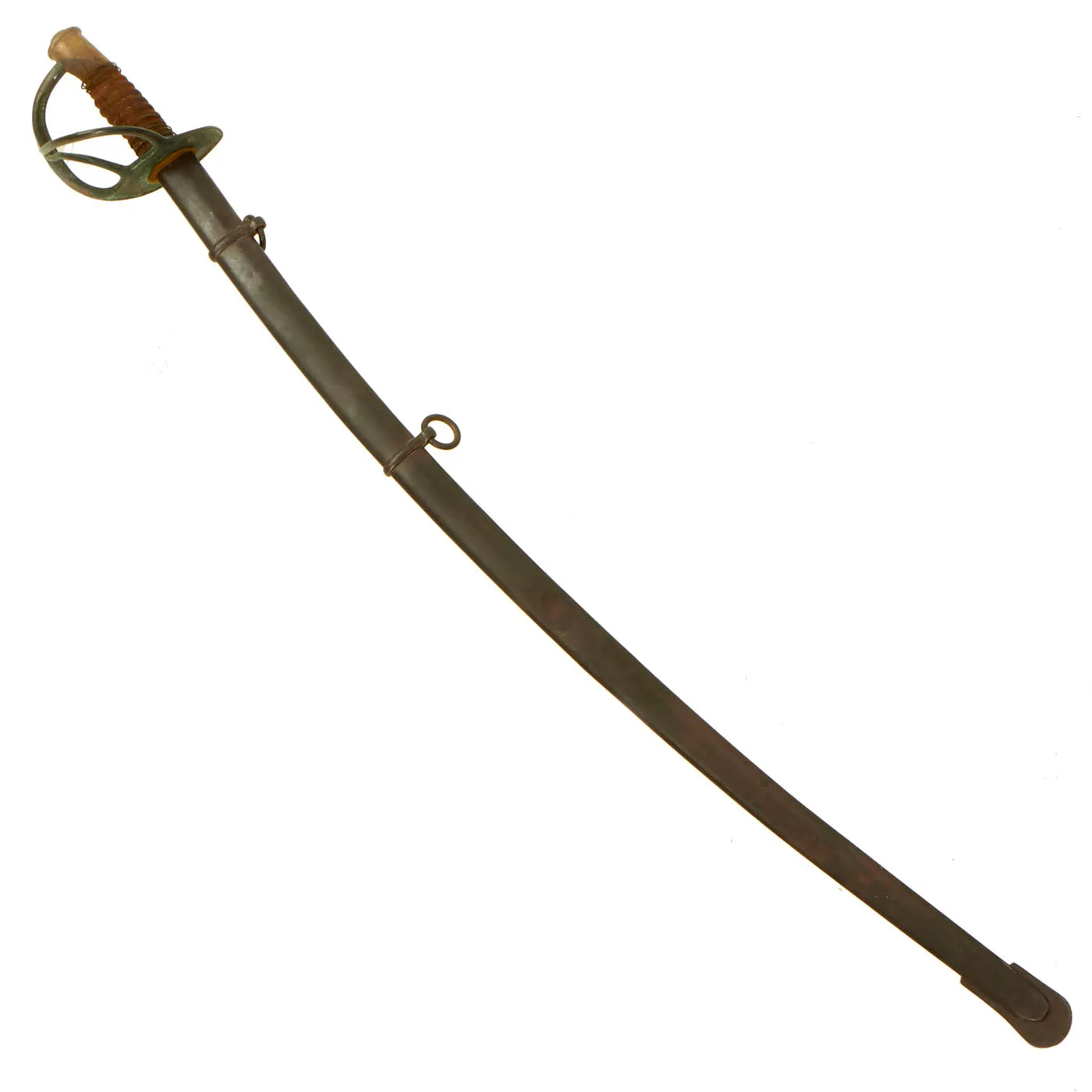 Original U.S. Civil War M1860 Light Cavalry Saber by J. E. Bleckmann - Solingen with Steel Scabbard