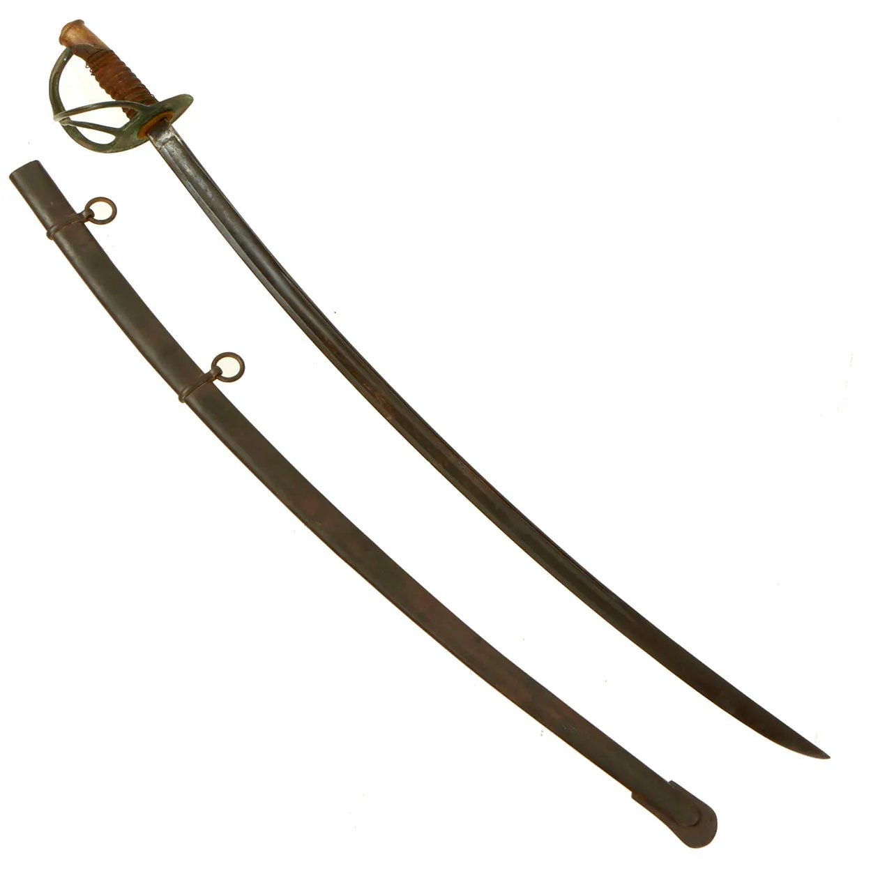 Original U.S. Civil War M1860 Light Cavalry Saber by J. E. Bleckmann - Solingen with Steel Scabbard