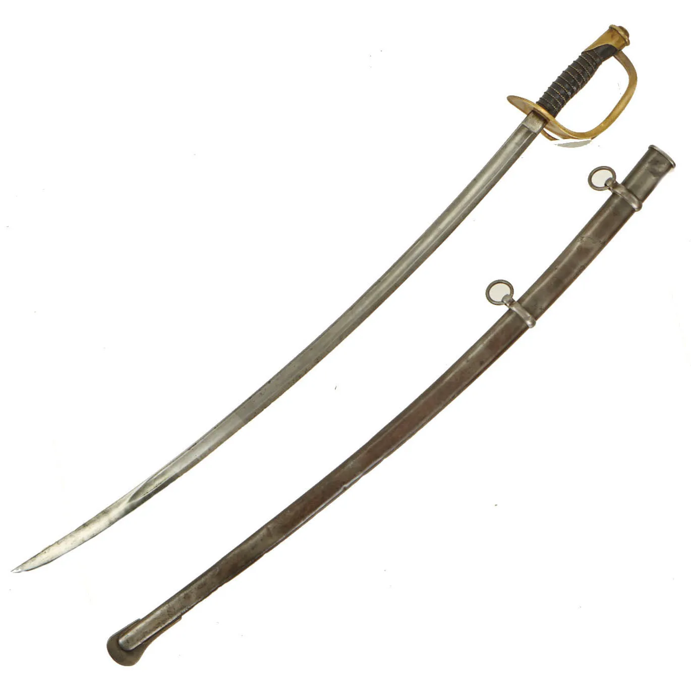 Original U.S. Civil War Model 1860 Light Cavalry Saber by Ames Mfg. Co. with M-1840 Scabbard