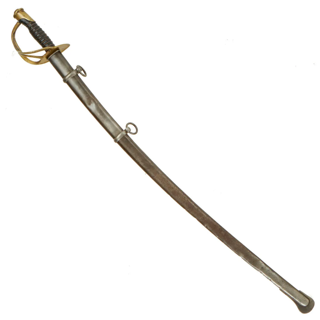 Original U.S. Civil War Model 1860 Light Cavalry Saber by Ames Mfg. Co. with M-1840 Scabbard