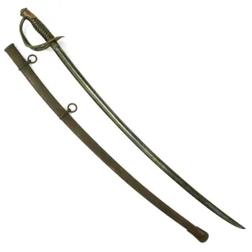 Original U.S. Civil War Model 1860 Light Cavalry Sword by Ames Mfg. Co. with Scabbard - Dated 1863