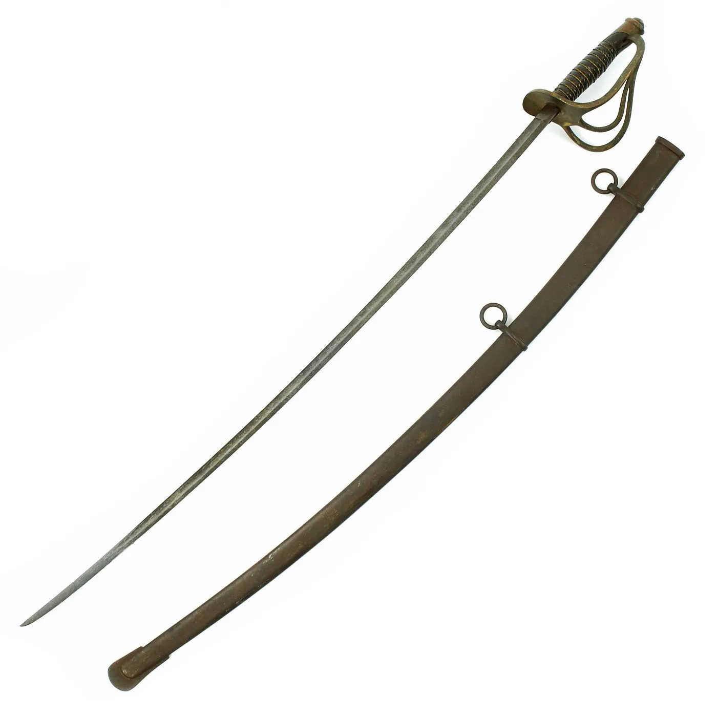 Original U.S. Civil War Model 1860 Light Cavalry Sword by Ames Mfg. Co. with Scabbard - Dated 1863