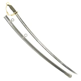 Original U.S. Civil War Model 1860 Light Cavalry Sword by Ames Mfg. Co. with Scabbard - Dated 1864