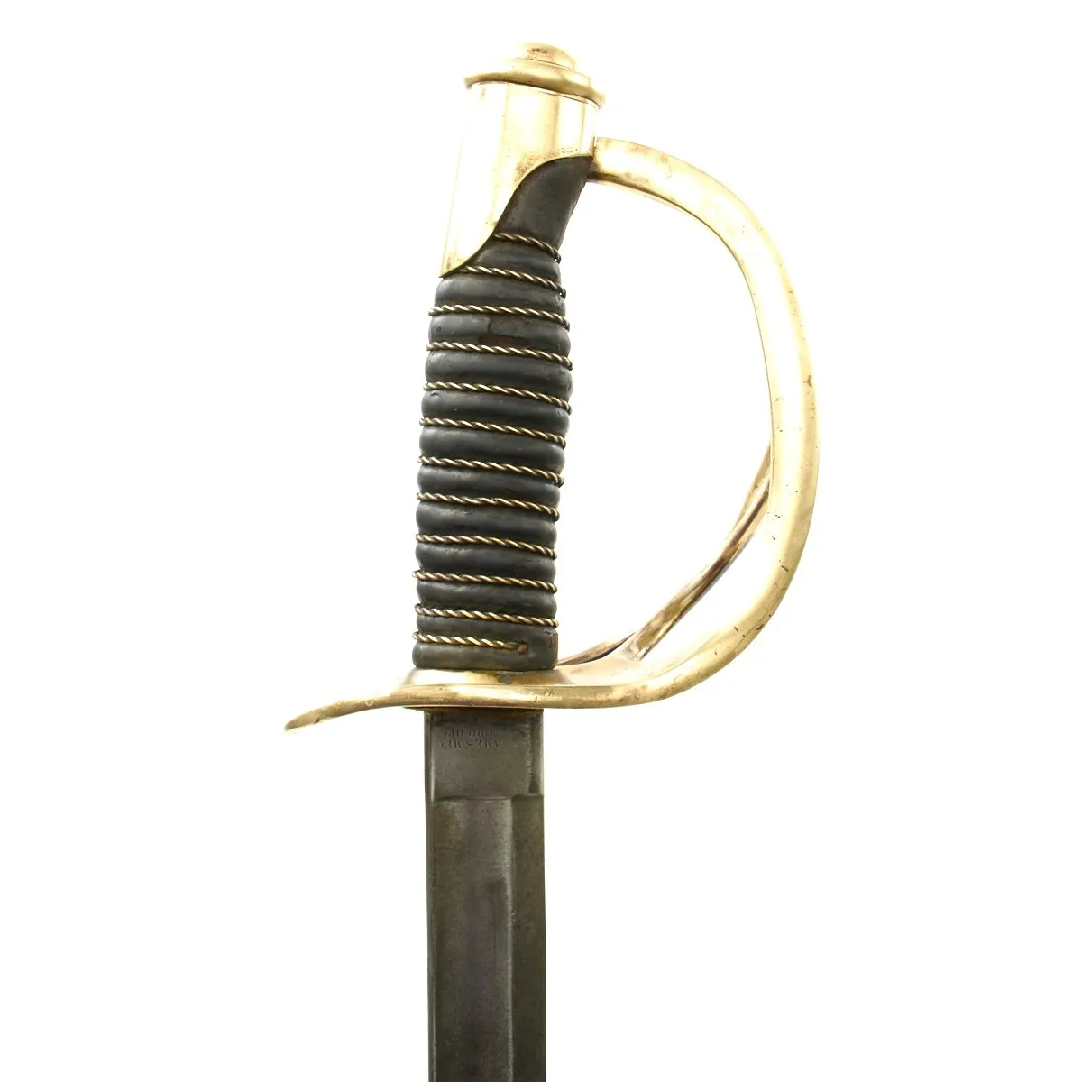 Original U.S. Civil War Model 1860 Light Cavalry Sword by Ames Mfg. Co. with Scabbard - Dated 1864