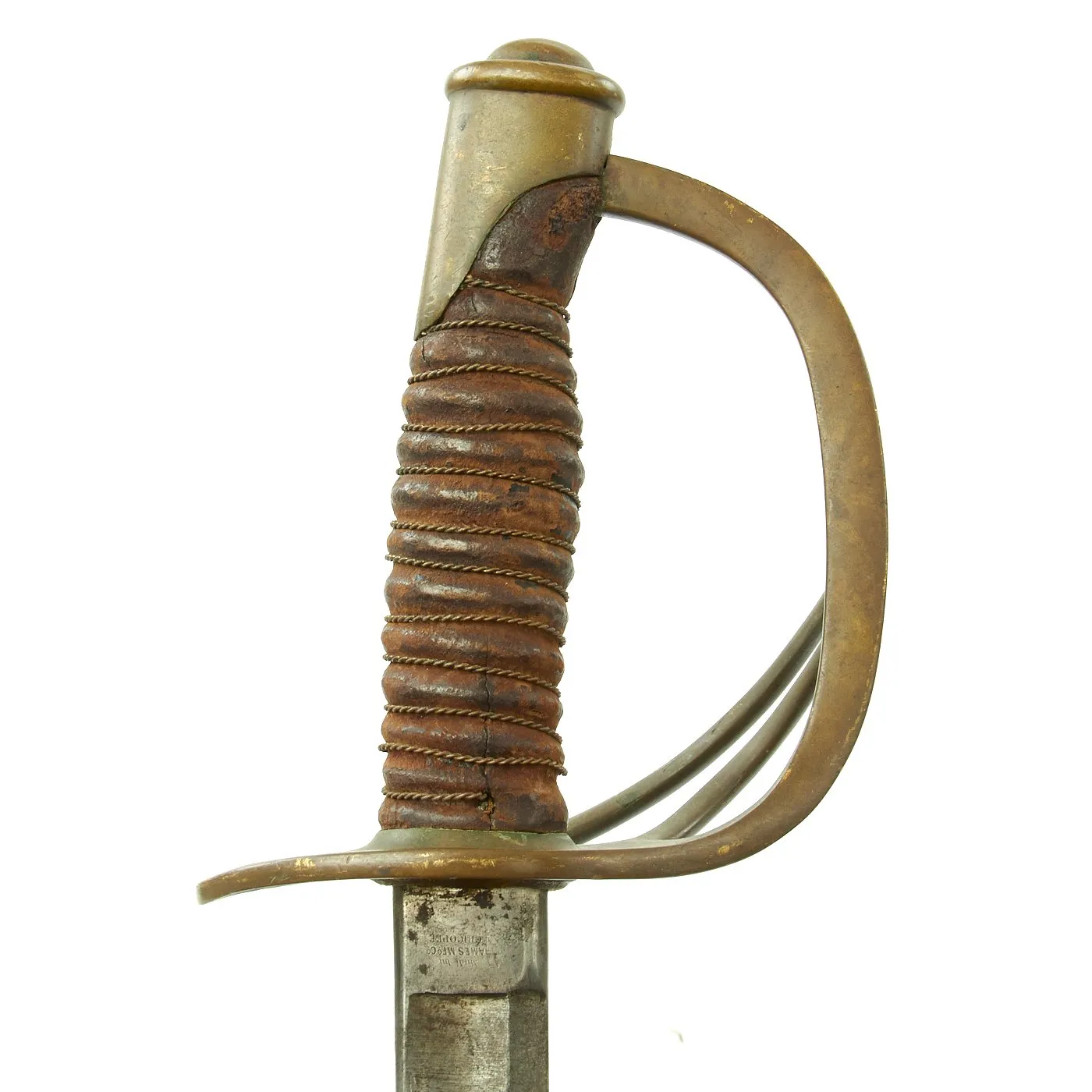 Original U.S. Civil War Model 1860 Light Cavalry Sword by Ames Mfg. Co. with Scabbard - Dated 1865